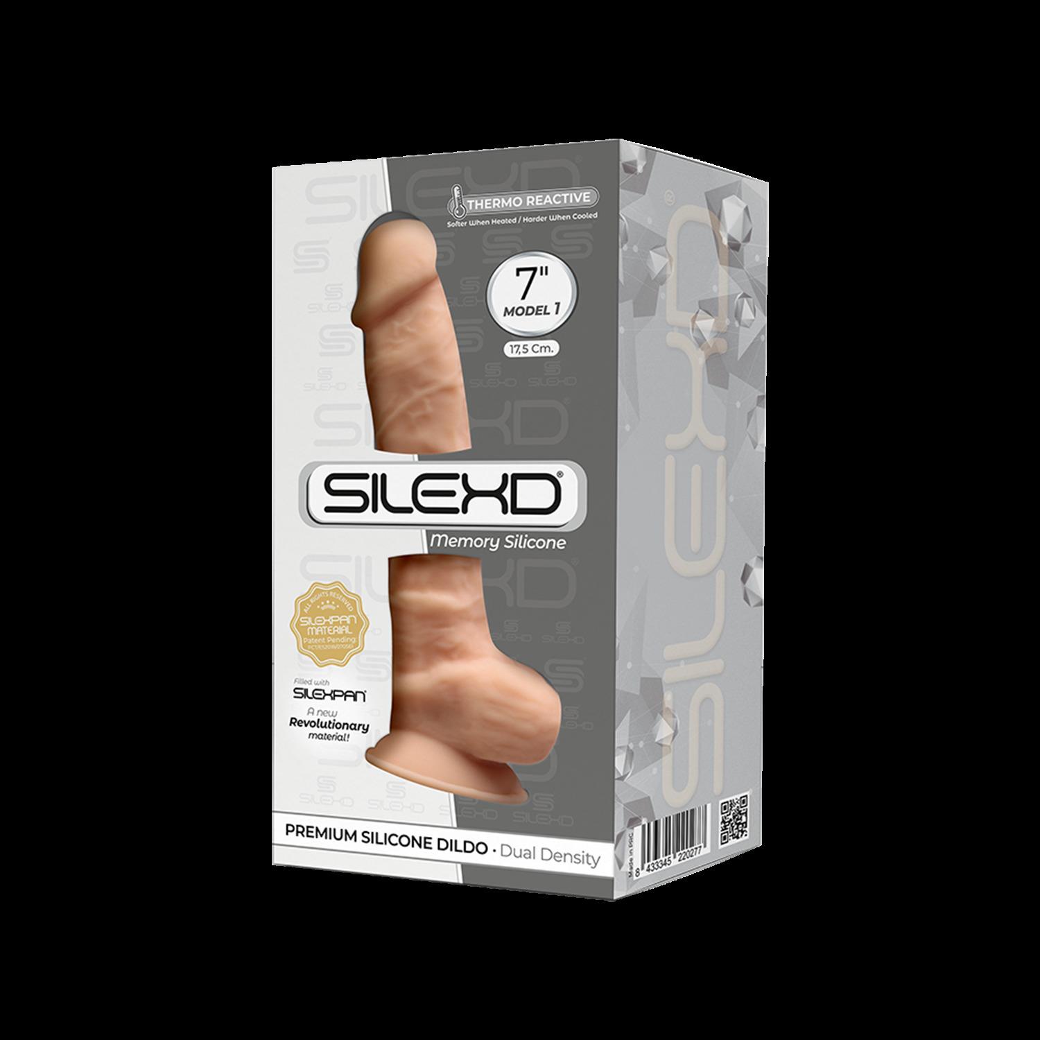 SILEXD Premium Silicone Dildo Model 1, 17,6 cm, Flesh