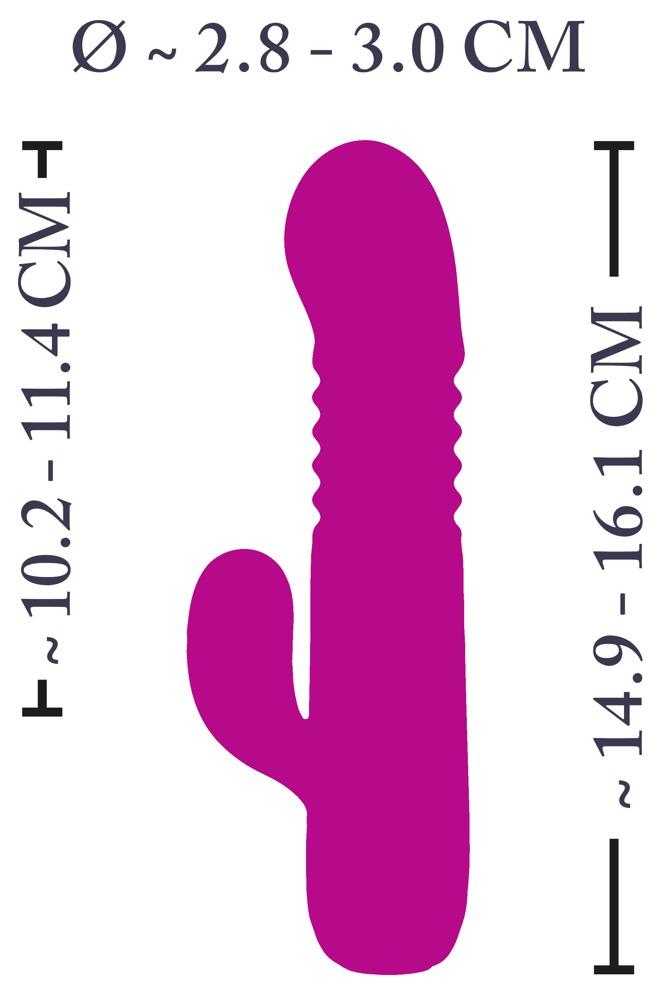 XOUXOU Thrusting Rabbit Vibrator, 16 cm, Purple