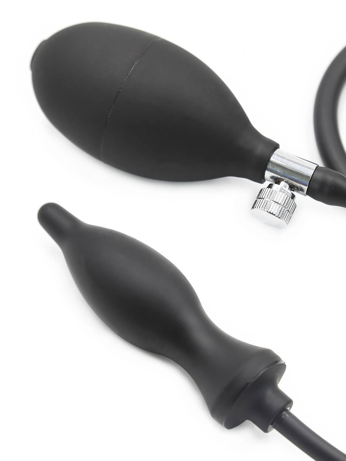 Rude Rider Inflatable Spindle Plug Silicone Black Rude Rider Inflatable Spindle Plug Silicone Black