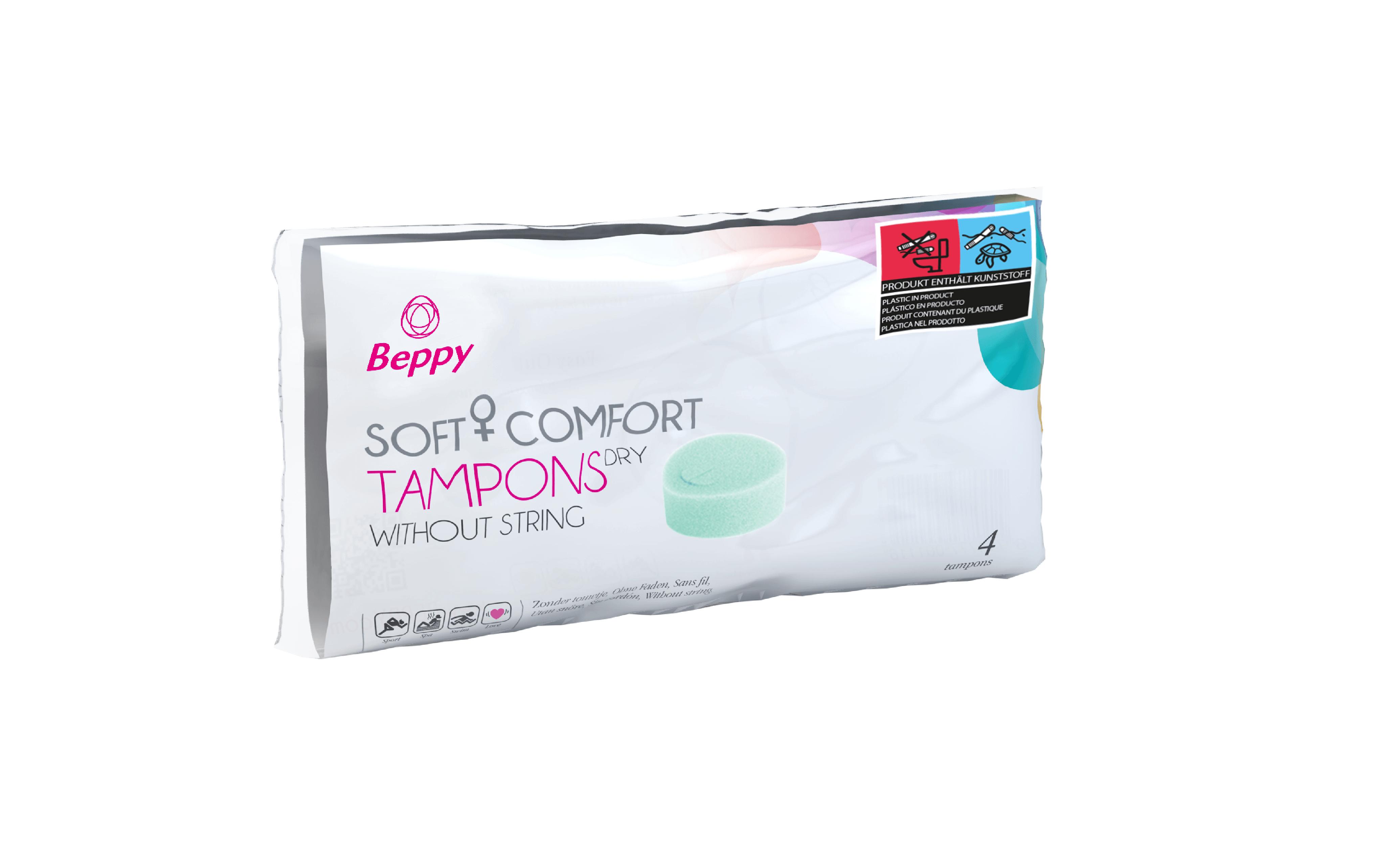 Beppy Soft & Comfort Tampons DRY, Stringless, 4 pcs