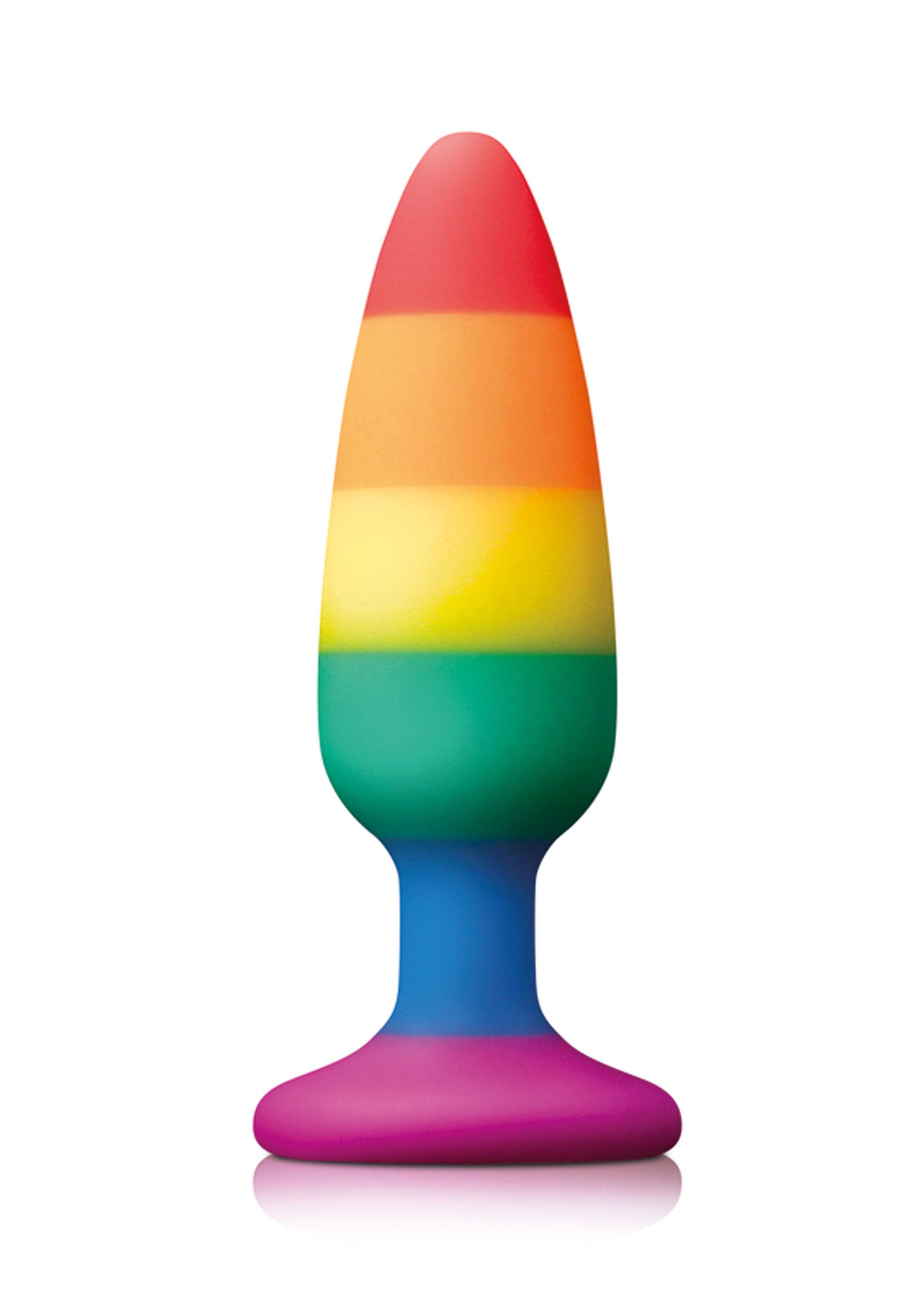 Pride Edition Pleasure Plug Rainbow Medium, Multicolor