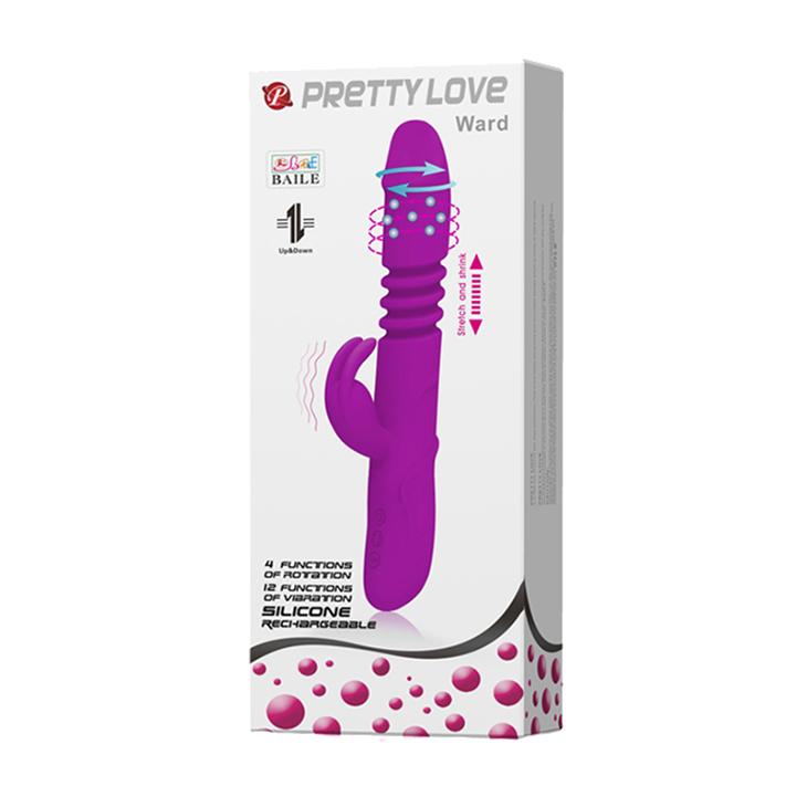 PRETTY LOVE - Ward, Large range UP & DOWN movement , 4 functions rotation, 12 funcionts of vibration, Silicone, USB rechargeable ':35mm L:260mm PRETTY LOVE - Ward, Large range UP & DOWN movement , 4 functions rotation, 12 funcionts of vibration, Silicone, USB rechargeable ':35mm L:260mm
