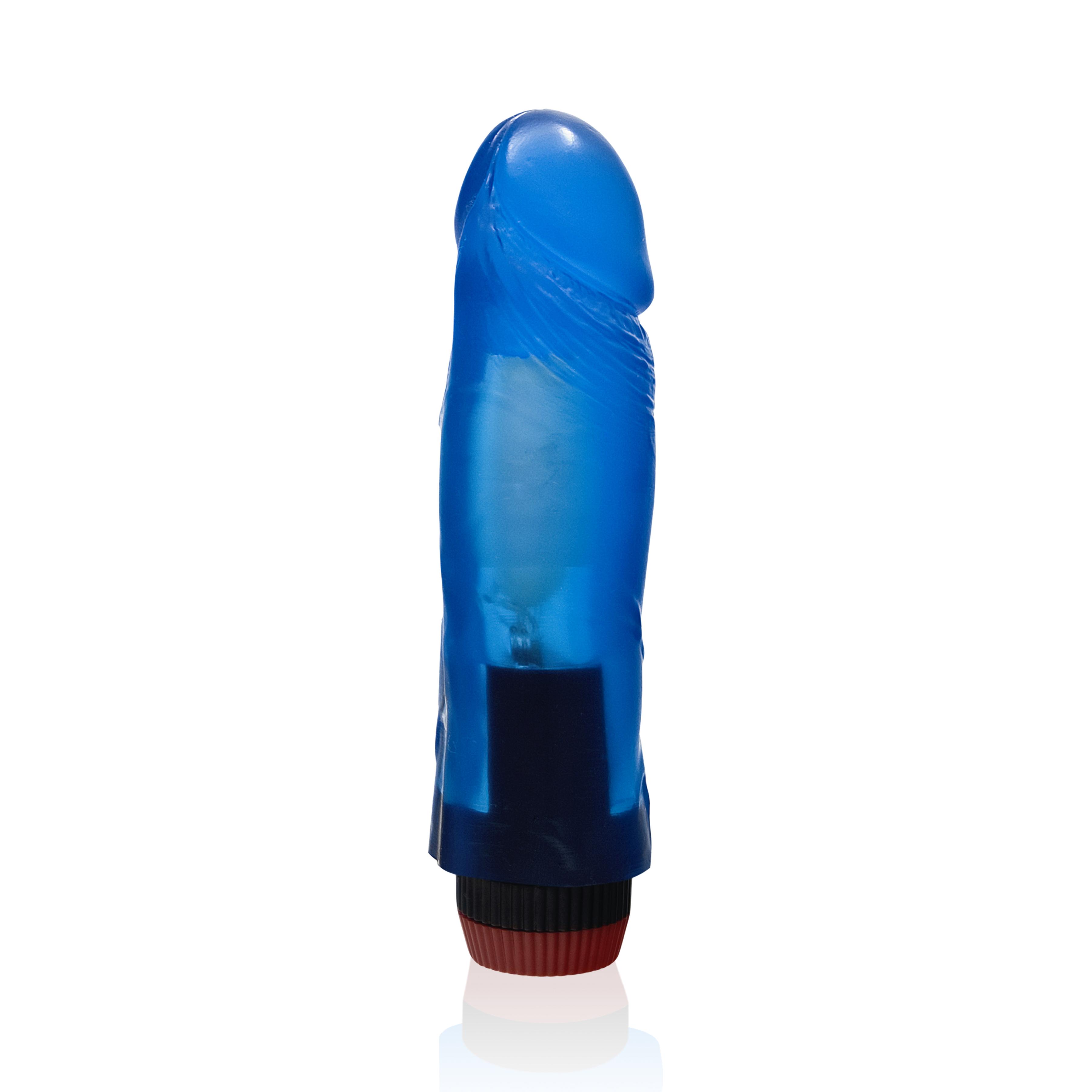 SI IGNITE Cock Dong with Vibration, Blue, 18 cm