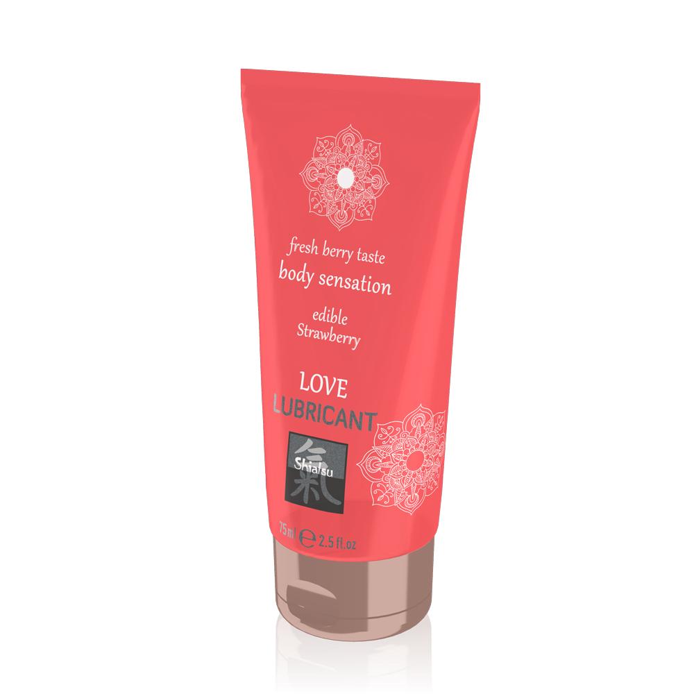 Shiatsu EDIBLE LOVE LUBRICANT Strawberry, 75 ml/2.5fl.oz Shiatsu EDIBLE LOVE LUBRICANT Strawberry, 75 ml/2.5fl.oz