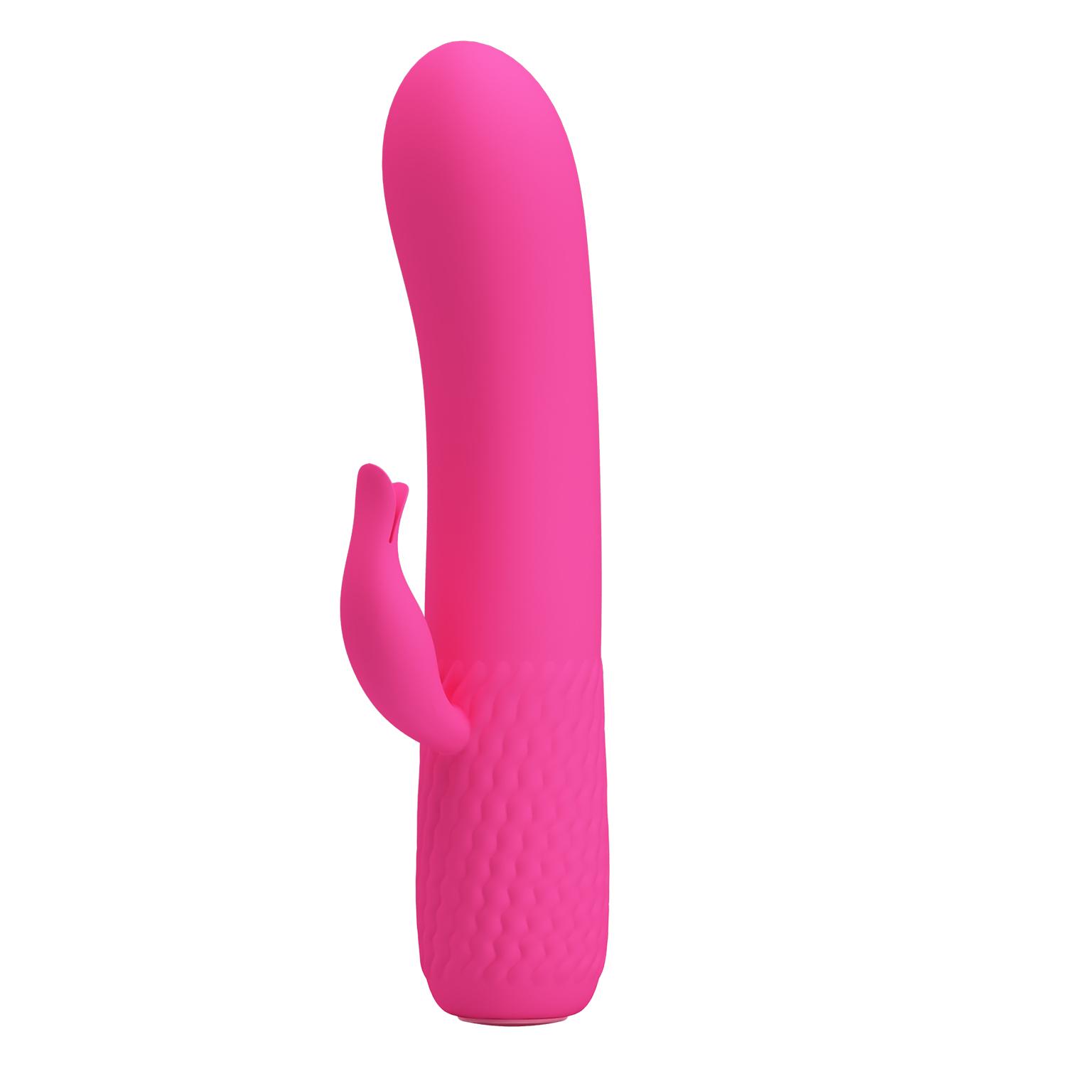 PRETTY LOVE - Omar, Mini Silicone vibrator, 12 functions of vibration, rechargeable. Ø: 29 mm, L: 150 mm, Pink