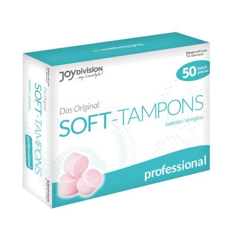 JoyDivision Soft-Tampons Stringless, Round Shape Professional, 50 pcs