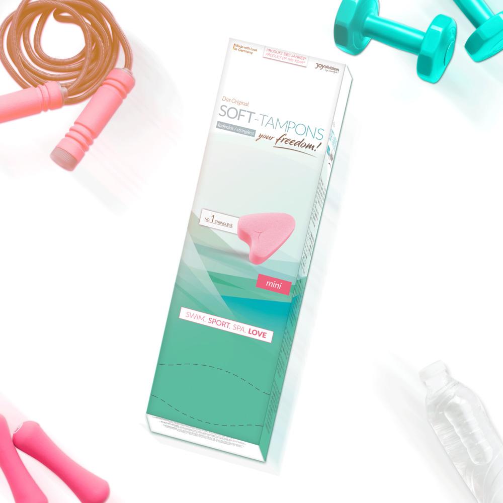 JoyDivision Soft-Tampons Stringless Heart Shape MINI, 10 pcs
