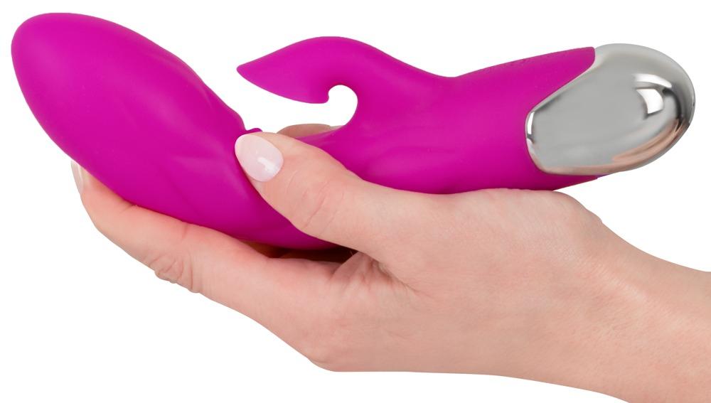 XOUXOU Super Soft Silicone Sucking Vibrator, 20 cm, Purple