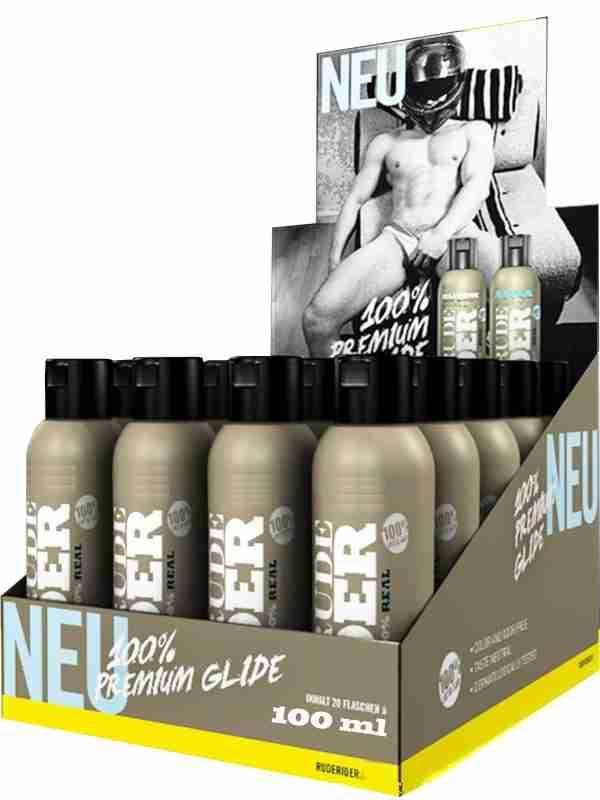 Rude Rider Aqua Lubricant, Water Based, 20x100ml (3,4 fl.oz.)