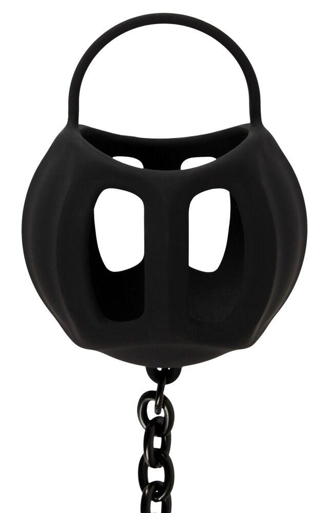 Black Velvets Ball cage with butt plug