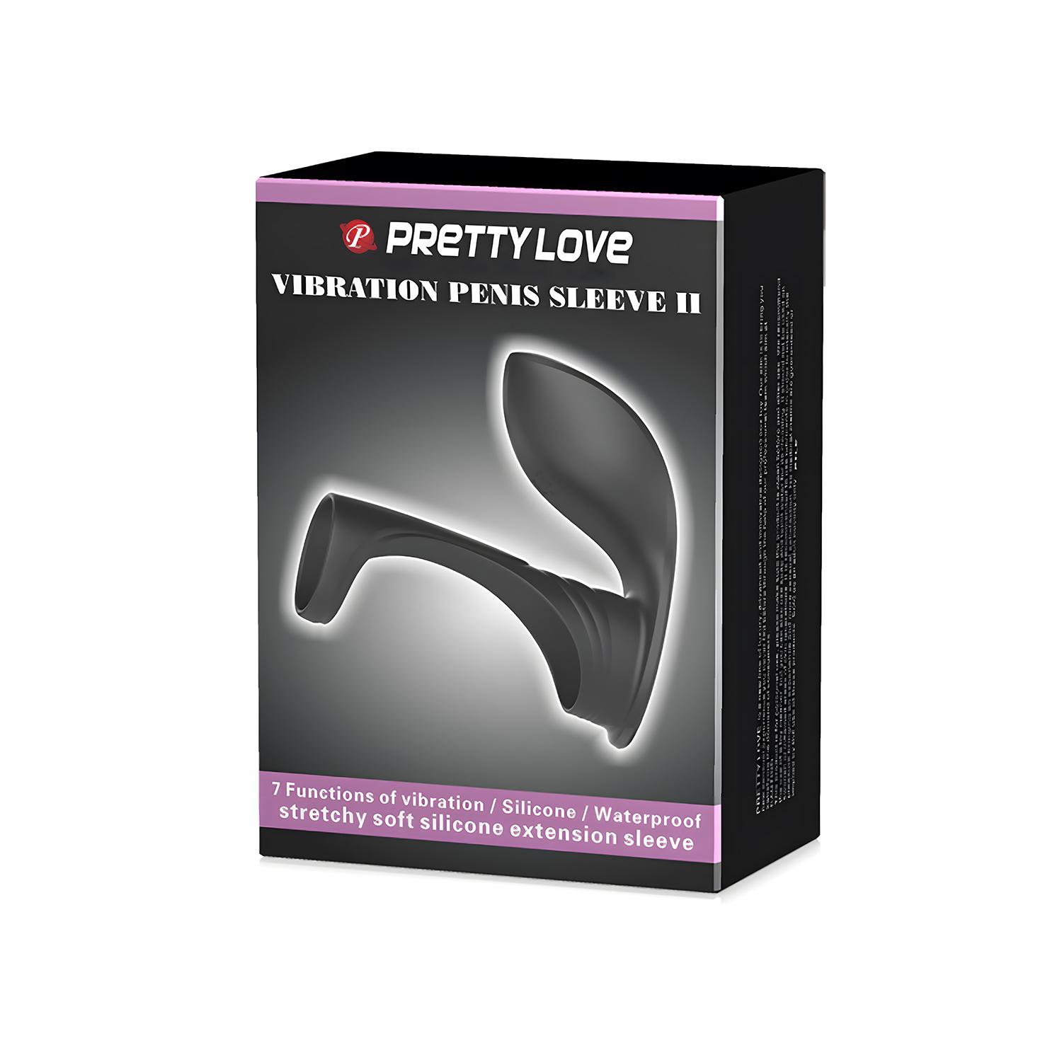 PRETTY LOVE - Vibration Penis Sleeve Ii, 7 functions of vibration
waterproof, memory
USB rechargeable
silicone L:90mm W:43mm H:84mm