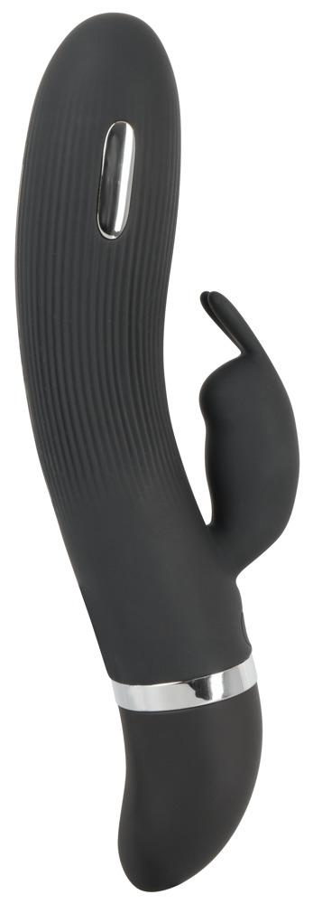 XOUXOU E-Stim Rabbit Vibrator, 19 cm, Black