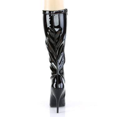 Pleaser Shoes Seduce-2000 Black Vegan Leather - Size: 7 - Colour: Black