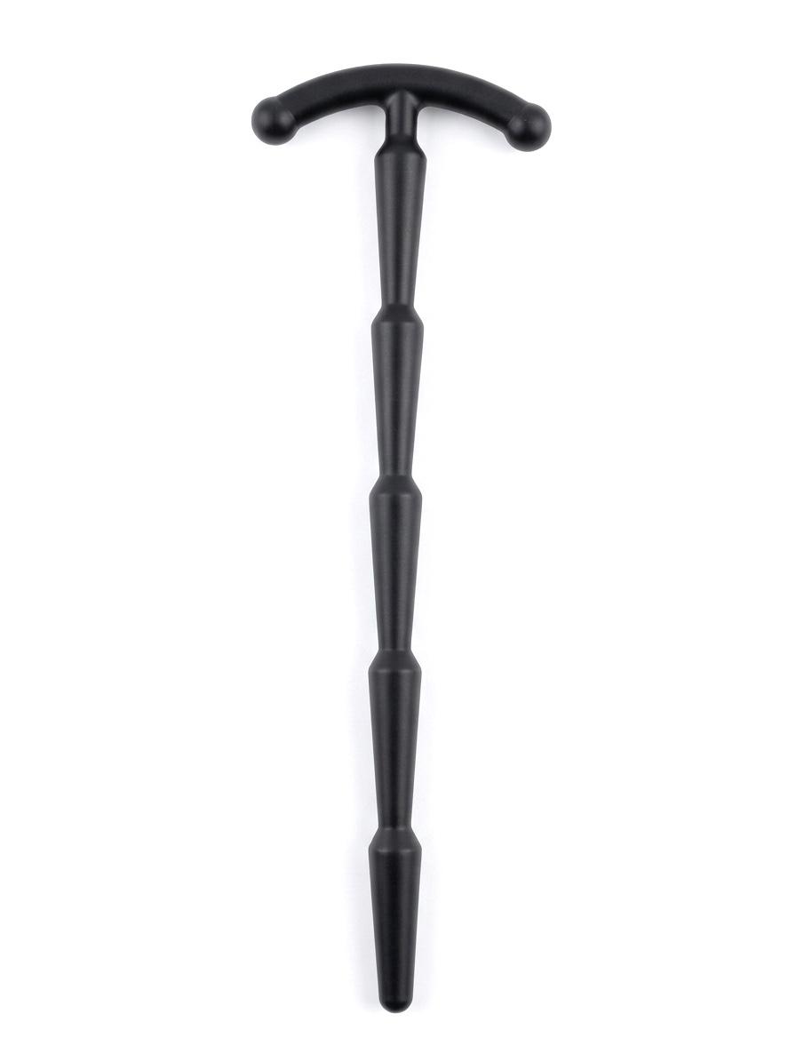Silicone Ribbed Urethral Sounding Penis Plug, Large -11 cm	