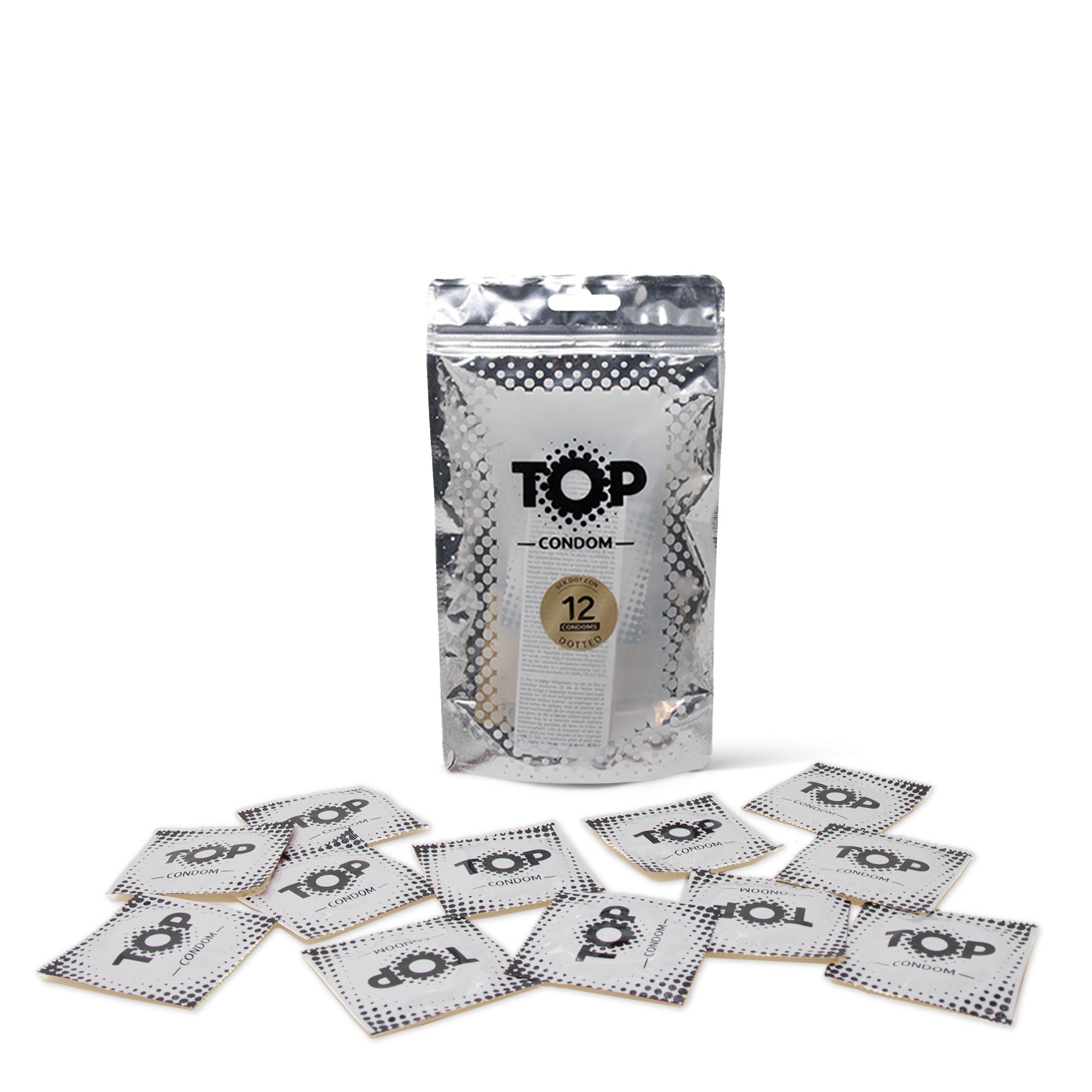 TOP Condoms Super Dot: DotCom - Where pleasure connects, Packs of 12