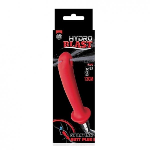 Hydro Blast, Spraying Butt Plug, Douche Nozzle, Silicone, Red, 13 cm (5 in)