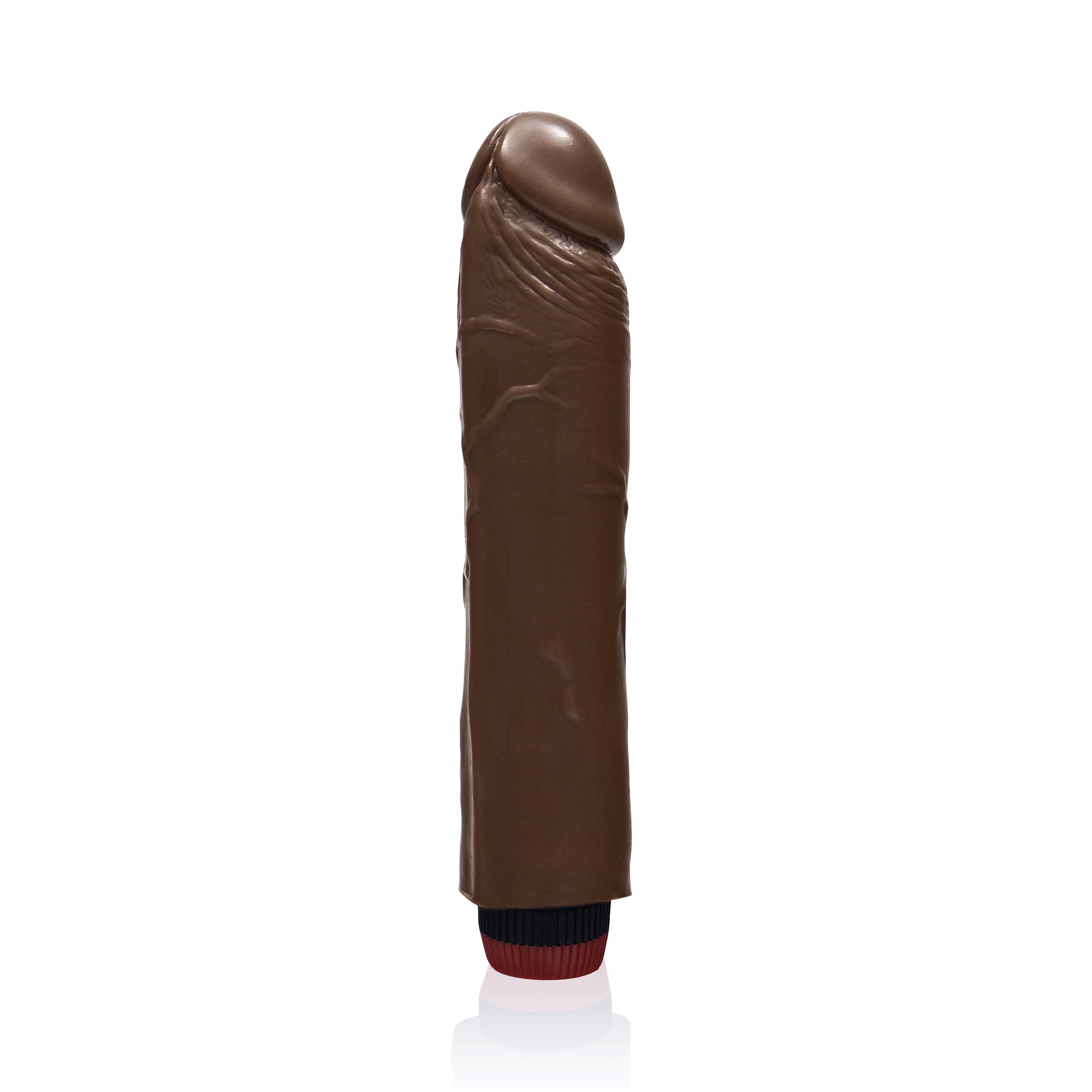 SI IGNITE Cock Dong with Vibration, Brown, 23 cm