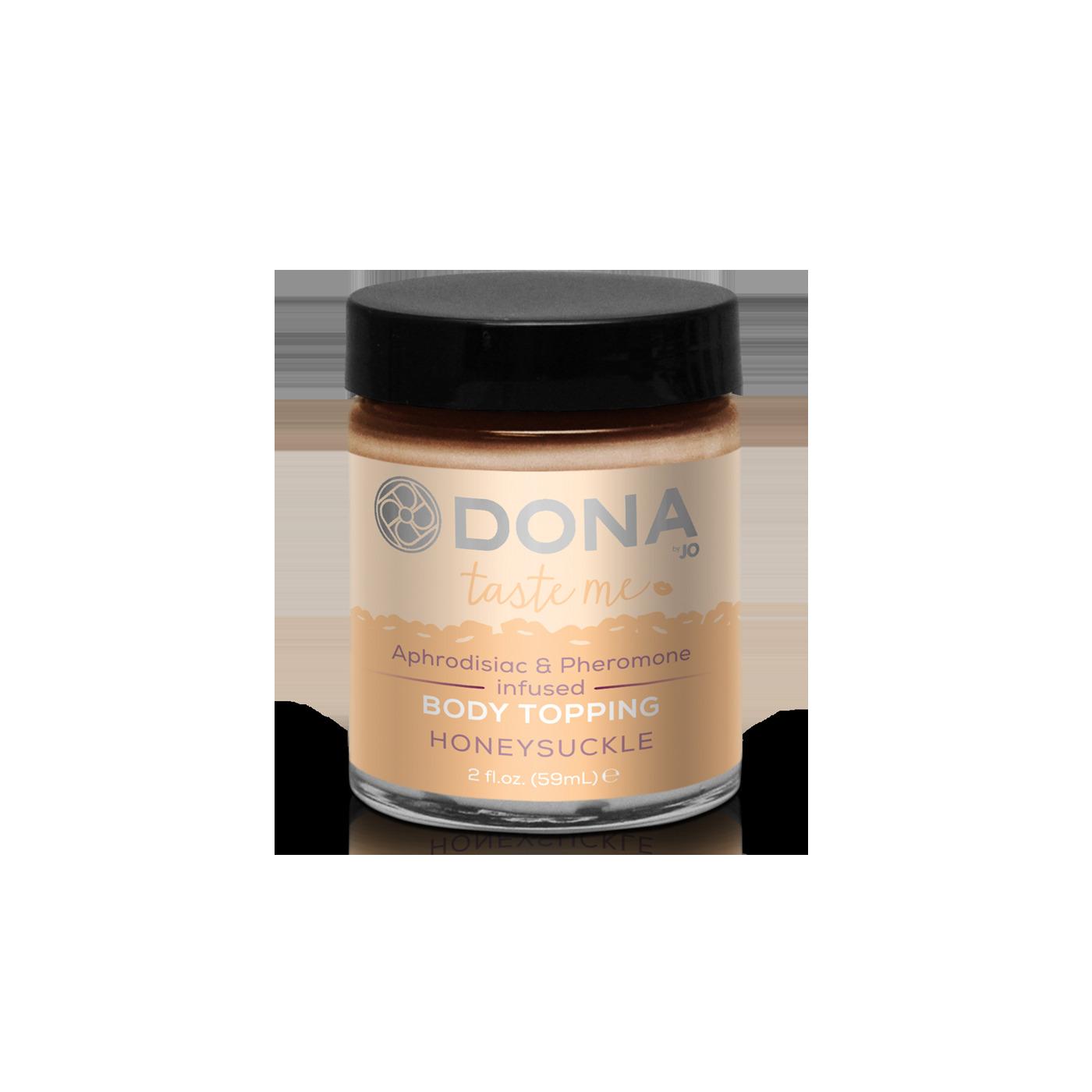 DONA by JO, Body Topping Honeysuckle, Aphrodisiac & Pheromone Infused, 59 ml (2 oz) DONA by JO, Body Topping Honeysuckle, Aphrodisiac & Pheromone Infused, 59 ml (2 oz)