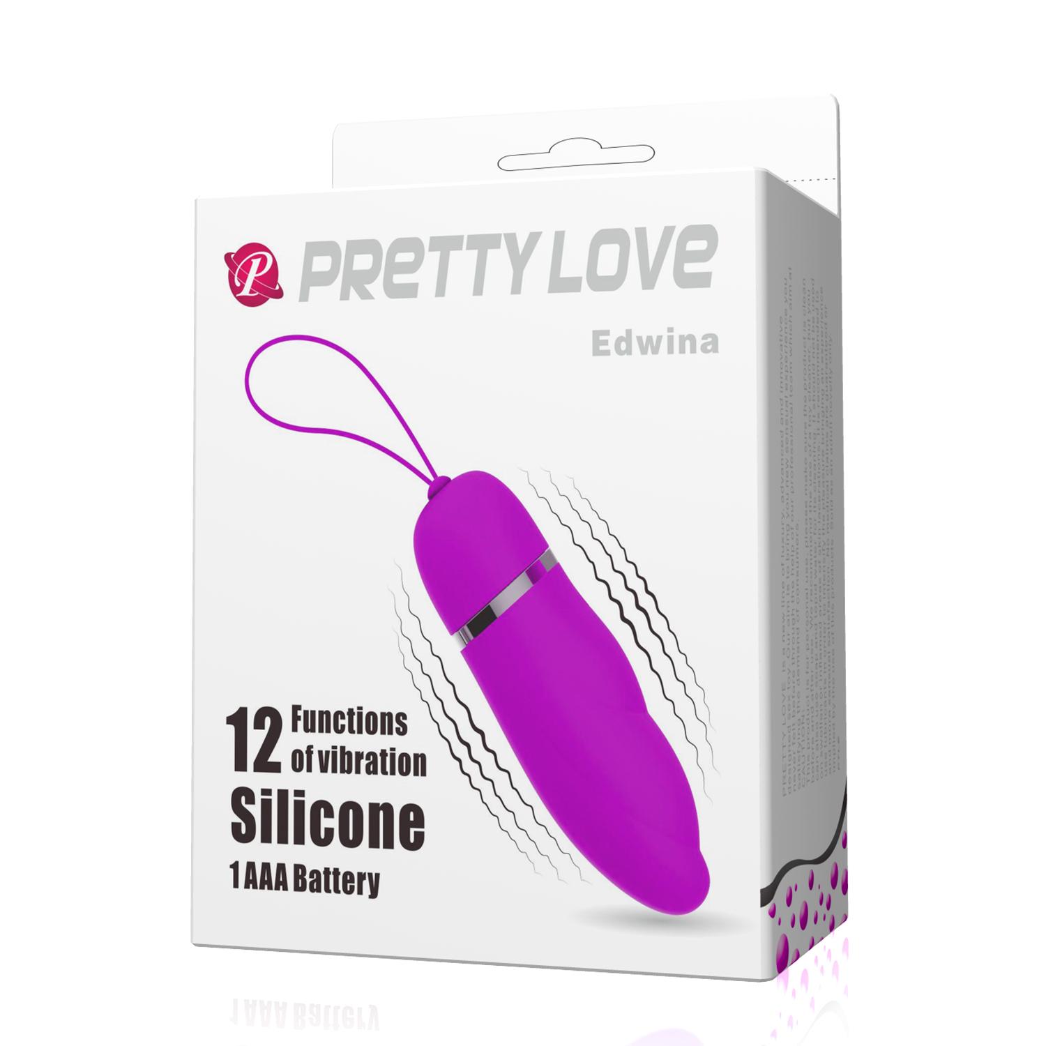 PRETTY LOVE - Edwina, 12 functions of vibration, 1 AAA operated, silicone, watrproof ''30mm
L'93mm PRETTY LOVE - Edwina, 12 functions of vibration, 1 AAA operated, silicone, watrproof ''30mm
L'93mm
