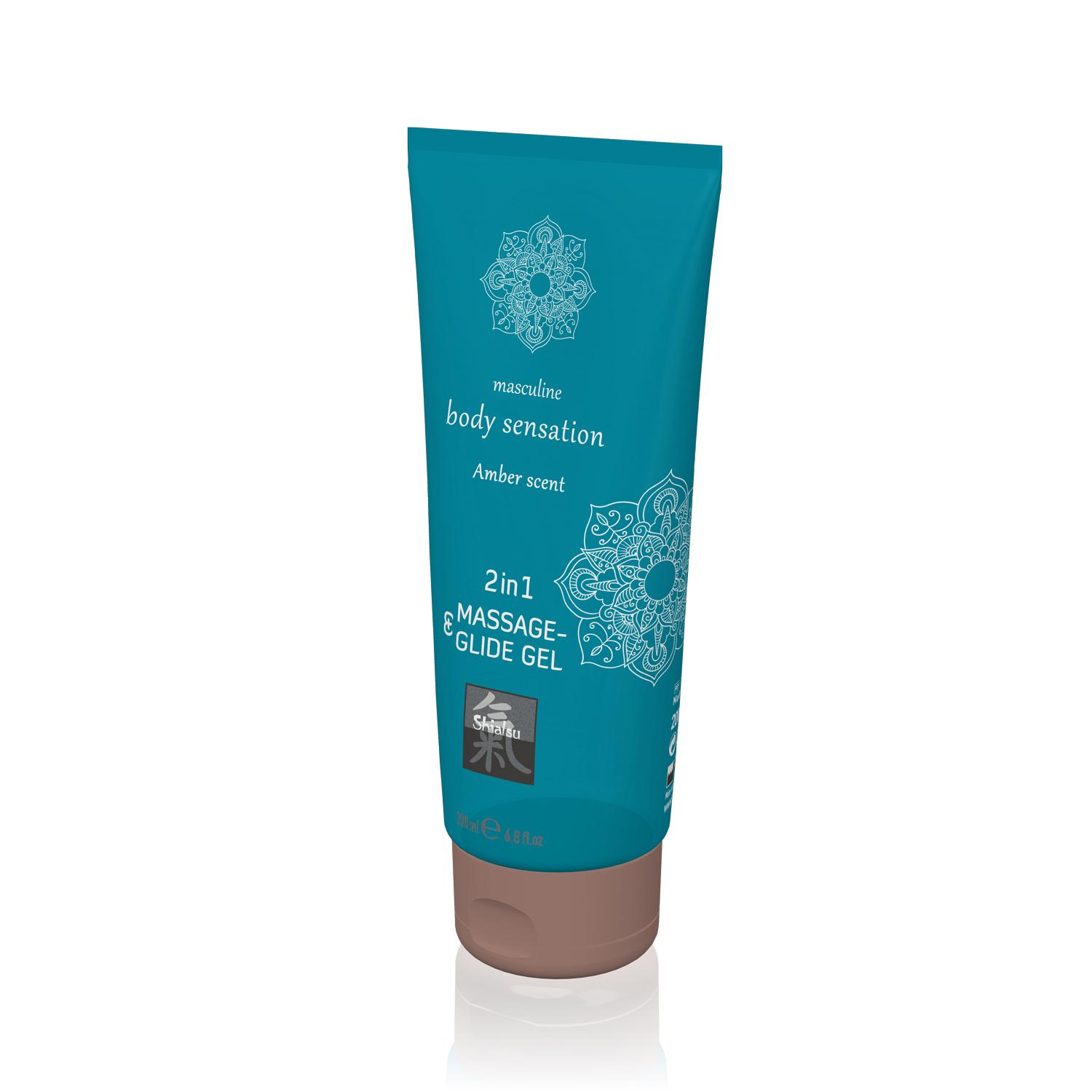 Shiatsu-Massage- und Gleitgel 2-in-1 mit Amber-Duft, 200 ml/6,8 fl.oz