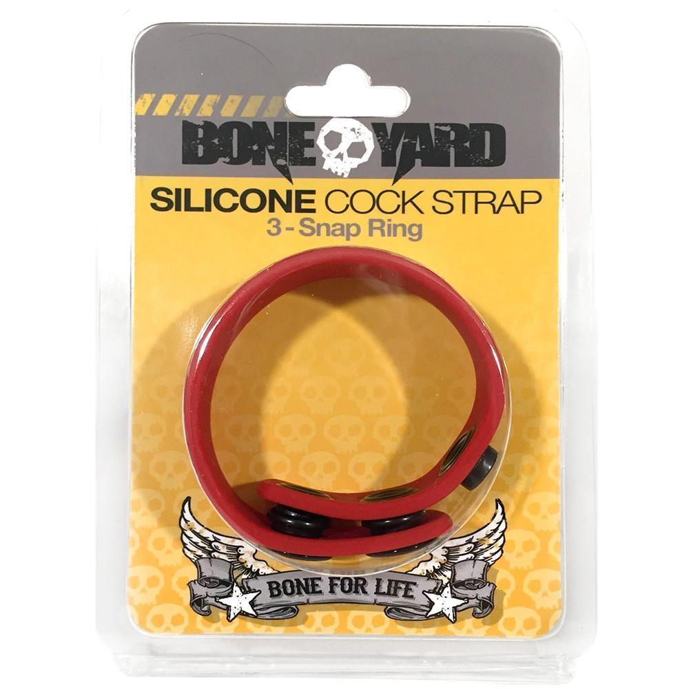 Boneyard Silicone Cock Strap, Cockring, Red, ¯ 65 mm