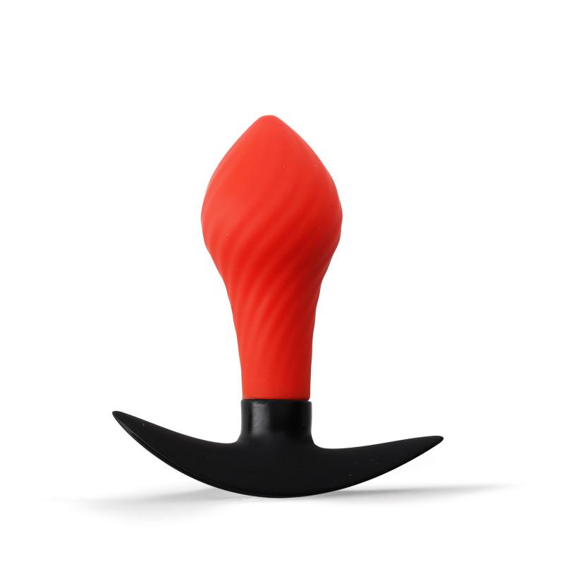 Rude Rider Inflatable Butt Plug Black/Red with Steel Ball inside Rude Rider Inflatable Butt Plug Black/Red with Steel Ball inside