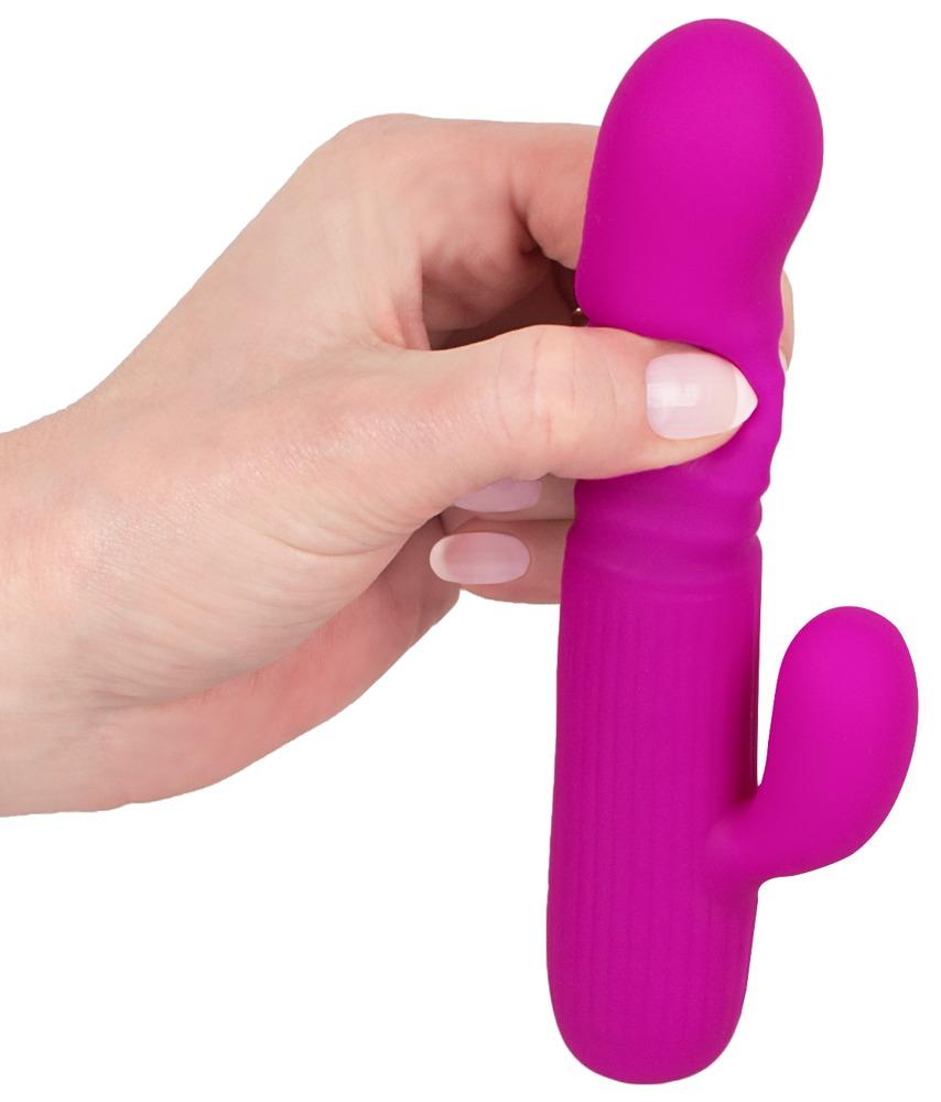 XOUXOU Thrusting Rabbit Vibrator, 16 cm, Purple