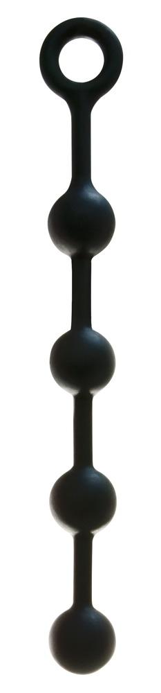 NMC O Beads Giant Balls, Silicone Anal Beads, Black, 33 cm