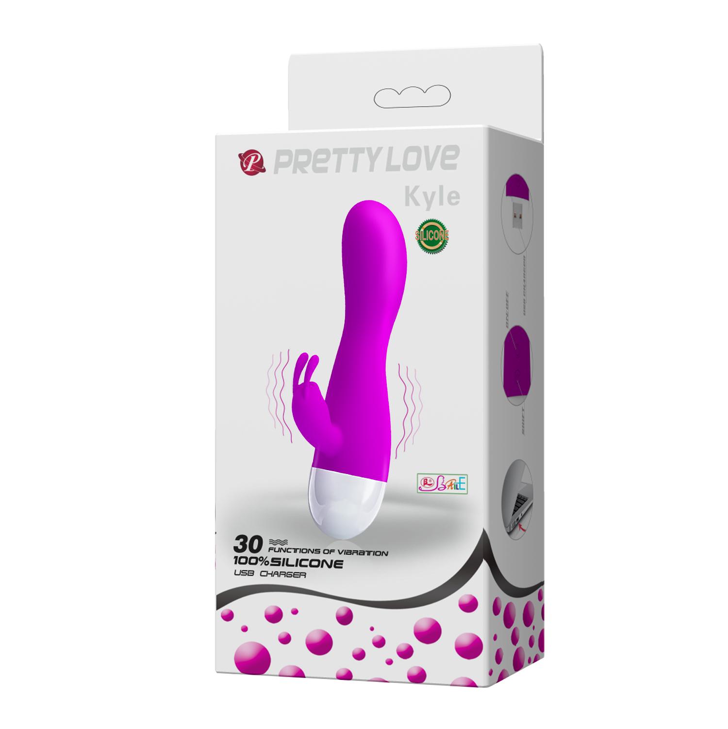 PRETTY LOVE - Kyle, 30-functions of vibration, USB rechargeable, silicone ':30mm L:151mm PRETTY LOVE - Kyle, 30-functions of vibration, USB rechargeable, silicone ':30mm L:151mm