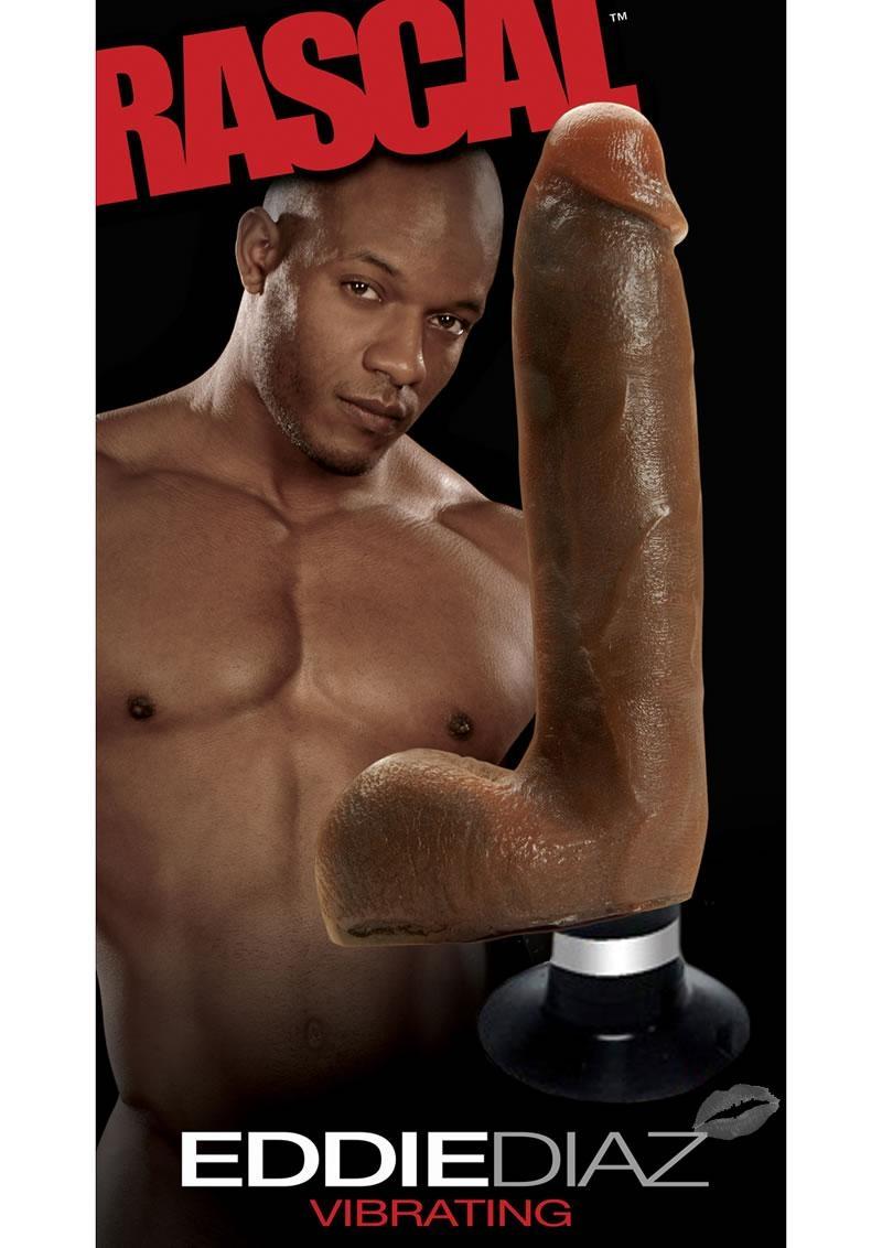 Rascal DUOtouch Vibrating Superstar Cock Eddie Diaz, Brown, 20,5 cm