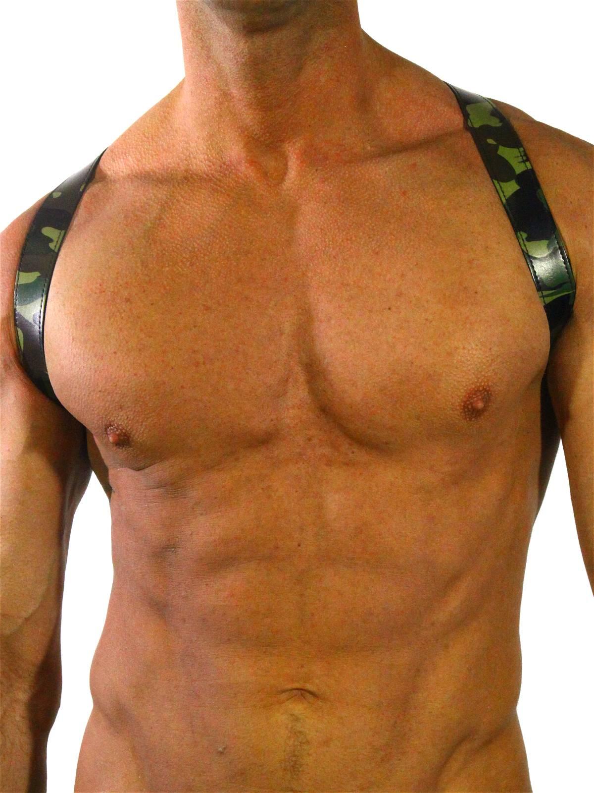 RudeRider Shoulder X-Back Harness Leather Camo/Chrome, M size RudeRider Shoulder X-Back Harness Leather Camo/Chrome, M size
