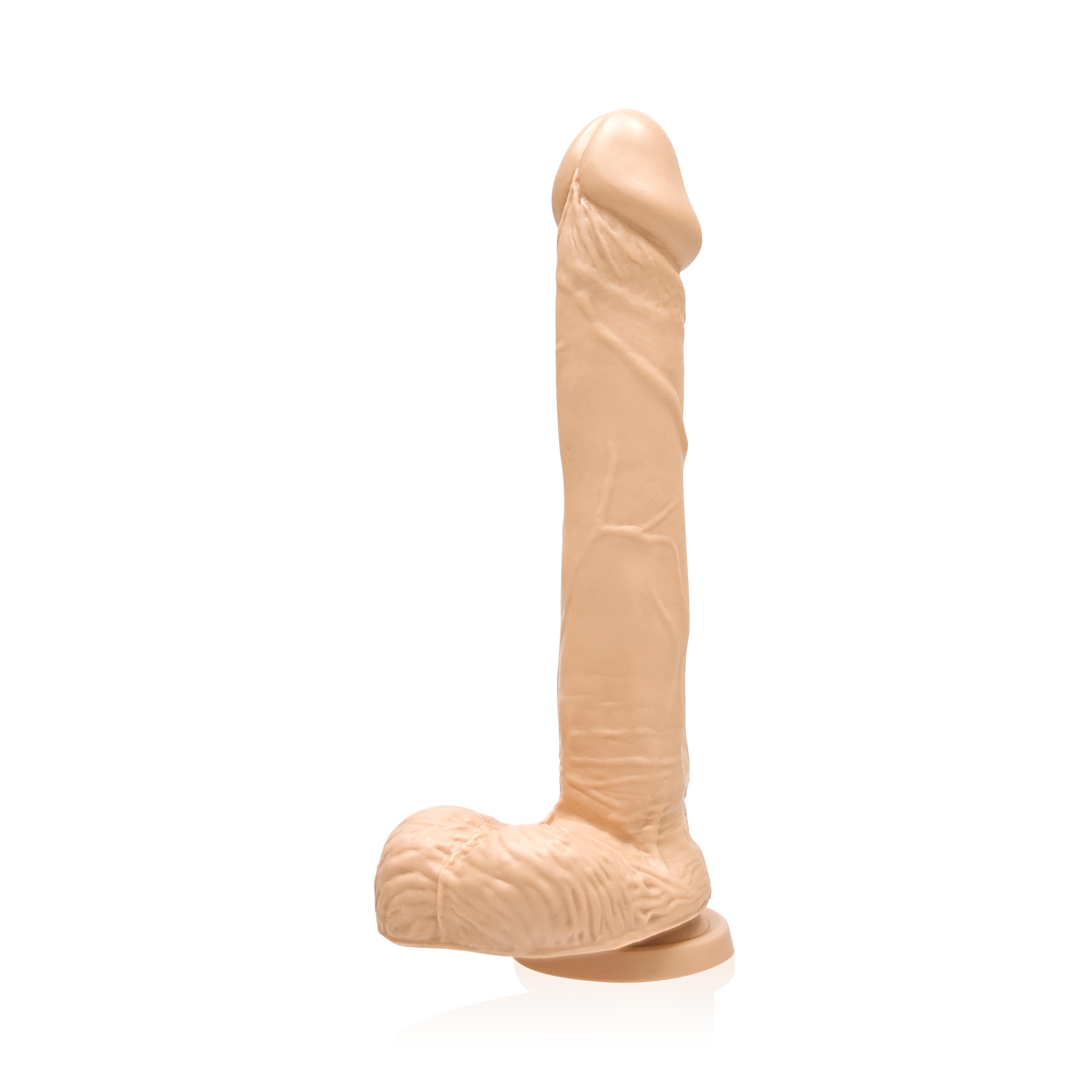 SI IGNITE Cock with Balls and Suction Dildo, Flesh, 23 cm