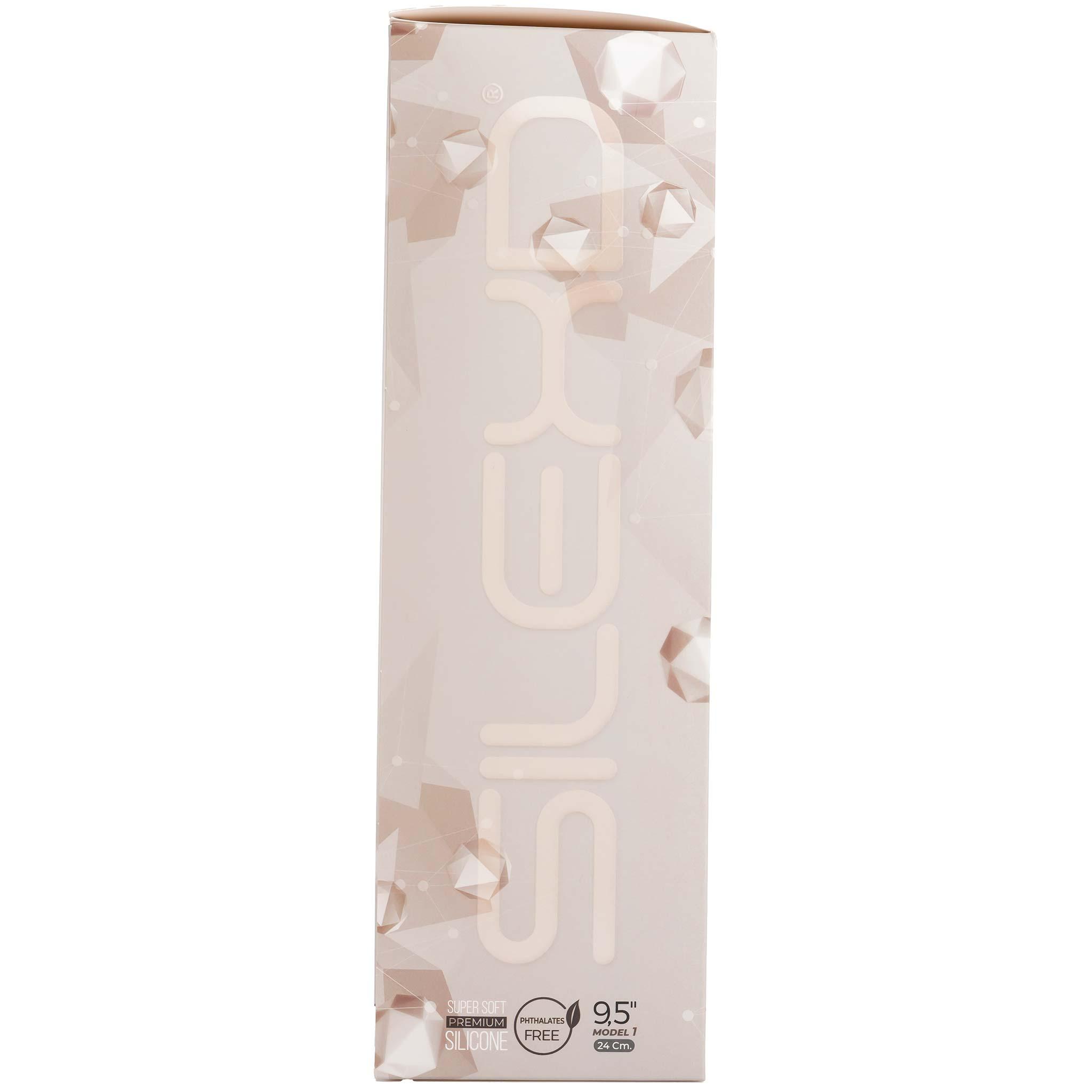 SILEXD Premium Silicone Dildo Model, 24 cm, Black