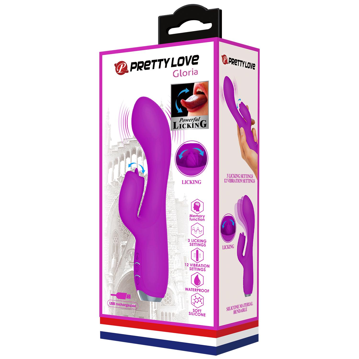 PRETTY LOVE - Gloria, 12 functions of vibration3 functions of lickeringsiliconeUSB rechargeable 36-199 PRETTY LOVE - Gloria, 12 functions of vibration3 functions of lickeringsiliconeUSB rechargeable 36-199