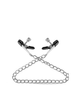 RudeRider Flat Chain Nipple Clamps, Metal 
