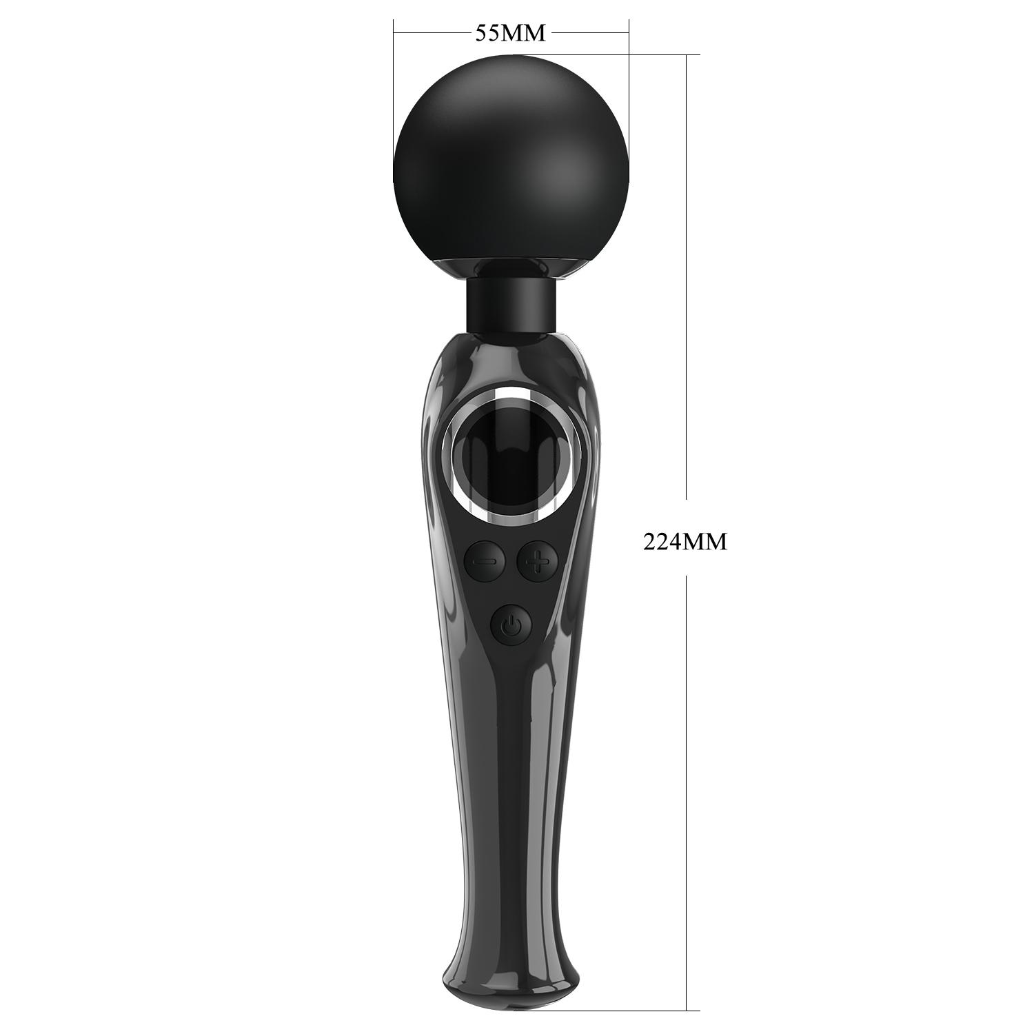 PRETTY LOVE - Stavros the Great LED Wand Massager 22,5 cm, Black