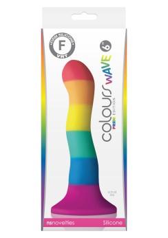 Pride Edition 6 Inch Wave Dildo - Rainbow, 19cm Pride Edition 6 Inch Wave Dildo - Rainbow, 19cm