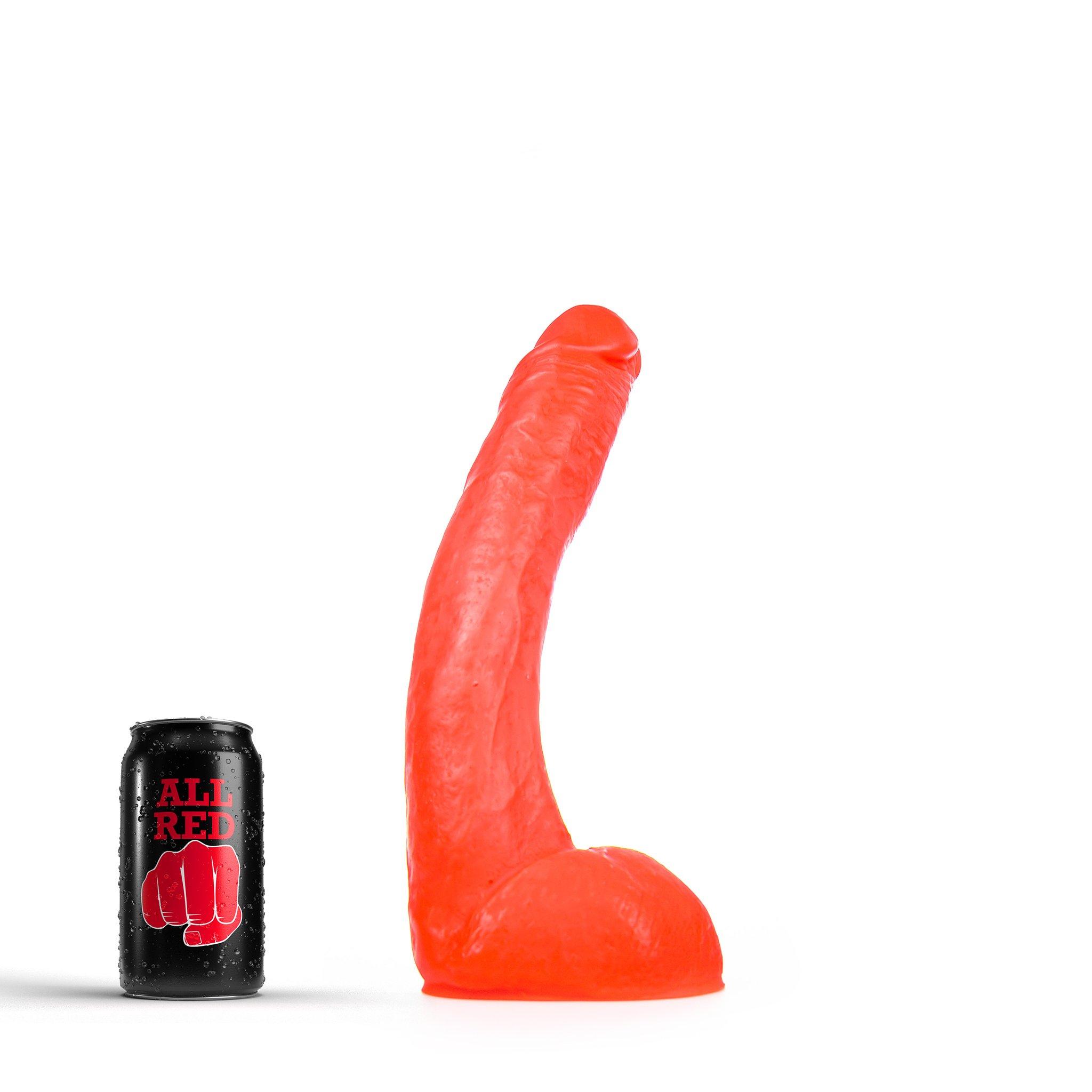 All Red Freddie Dildo, 29 cm All Red Freddie Dildo, 29 cm