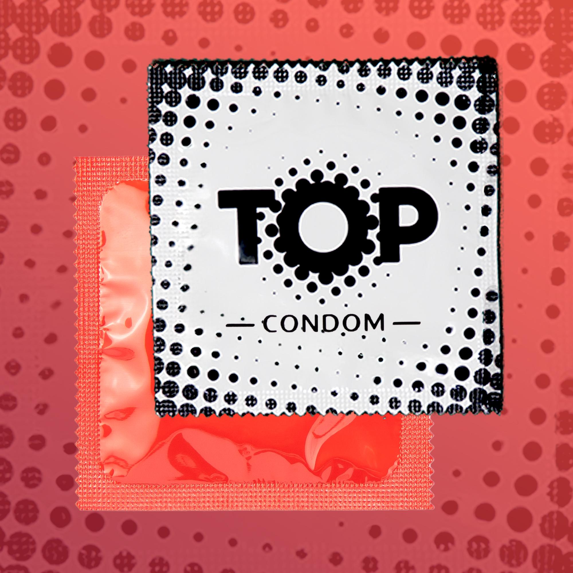 TOP Condoms Red: Berry Exciting - Strawberry Play, Packs of 12