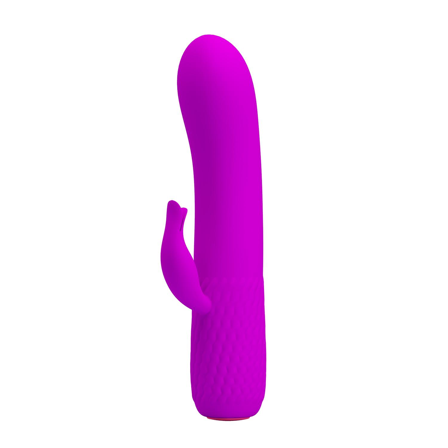 PRETTY LOVE - Omar, Mini Silicone vibrator, 12 functions of vibration, rechargeable. 29 mm-150 mm, purple