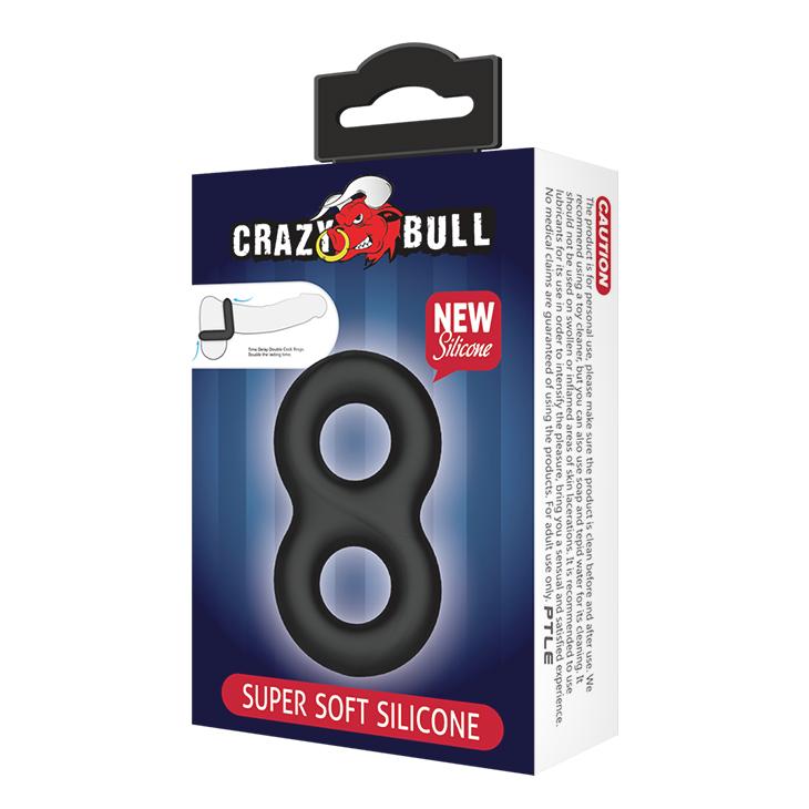 CRAZY BULL - Boven, SUPER SOFT SILICONE, cock ring L:80mm W:45mm H:13mm CRAZY BULL - Boven, SUPER SOFT SILICONE, cock ring L:80mm W:45mm H:13mm