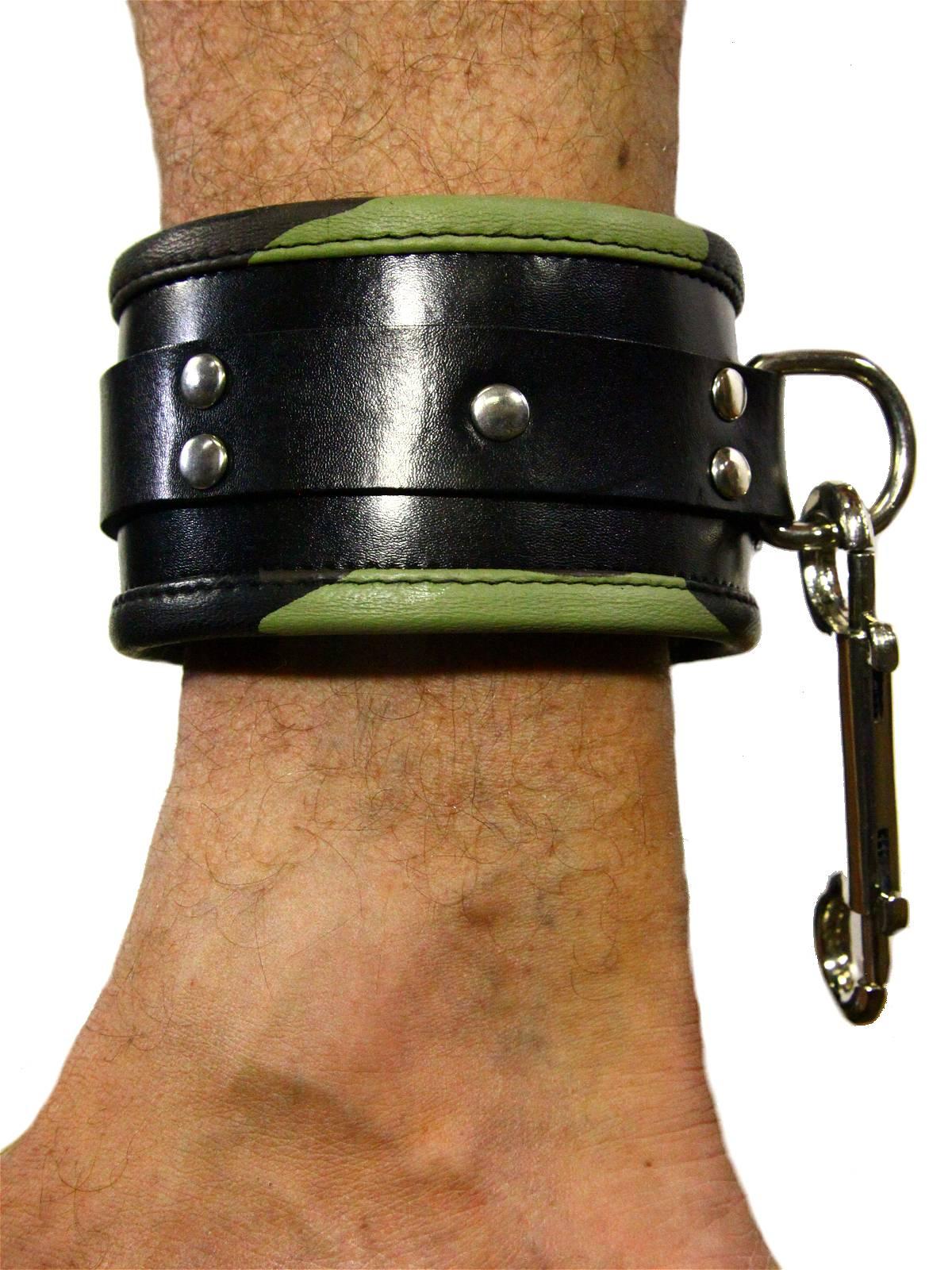 RudeRider Ankle Cuffs with Padding Leather Camo (Set of 2) One Size RudeRider Ankle Cuffs with Padding Leather Camo (Set of 2) One Size