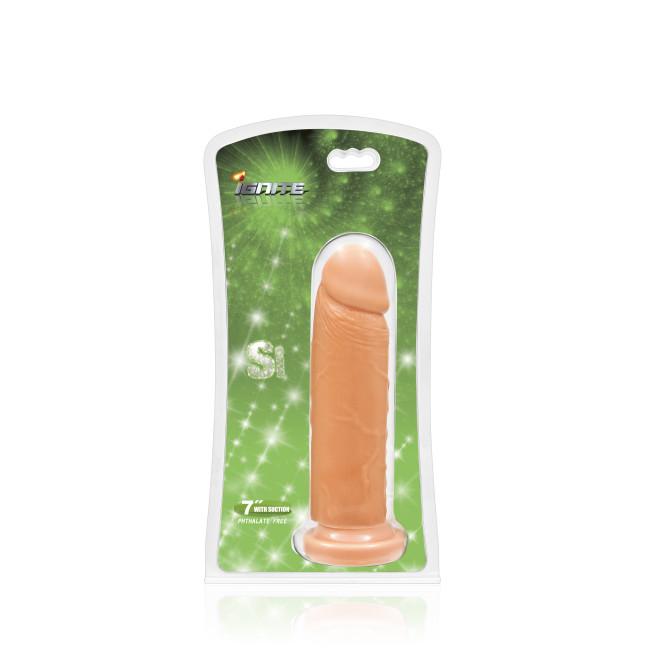SI IGNITE Cock Dong with Suction, Vinyl, Flesh, 25 cm (10 in), Ø 4,5 cm (1,75 in)