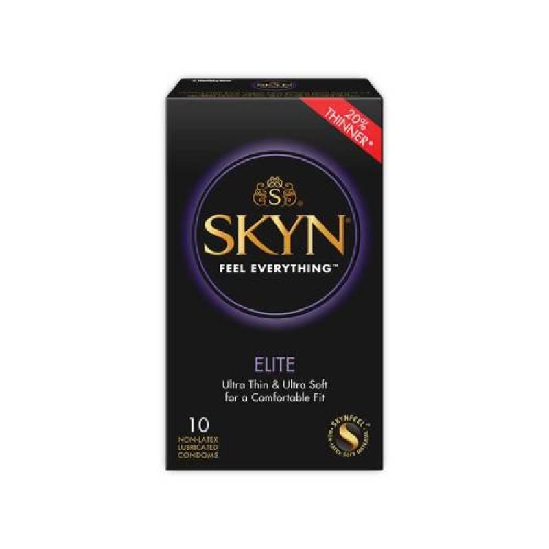 Manix Skyn Elite, Ultra Thin & Ultra Soft Condoms, Latex Free & Vegan, Clear, 18 cm (7,1 in), 10 pcs