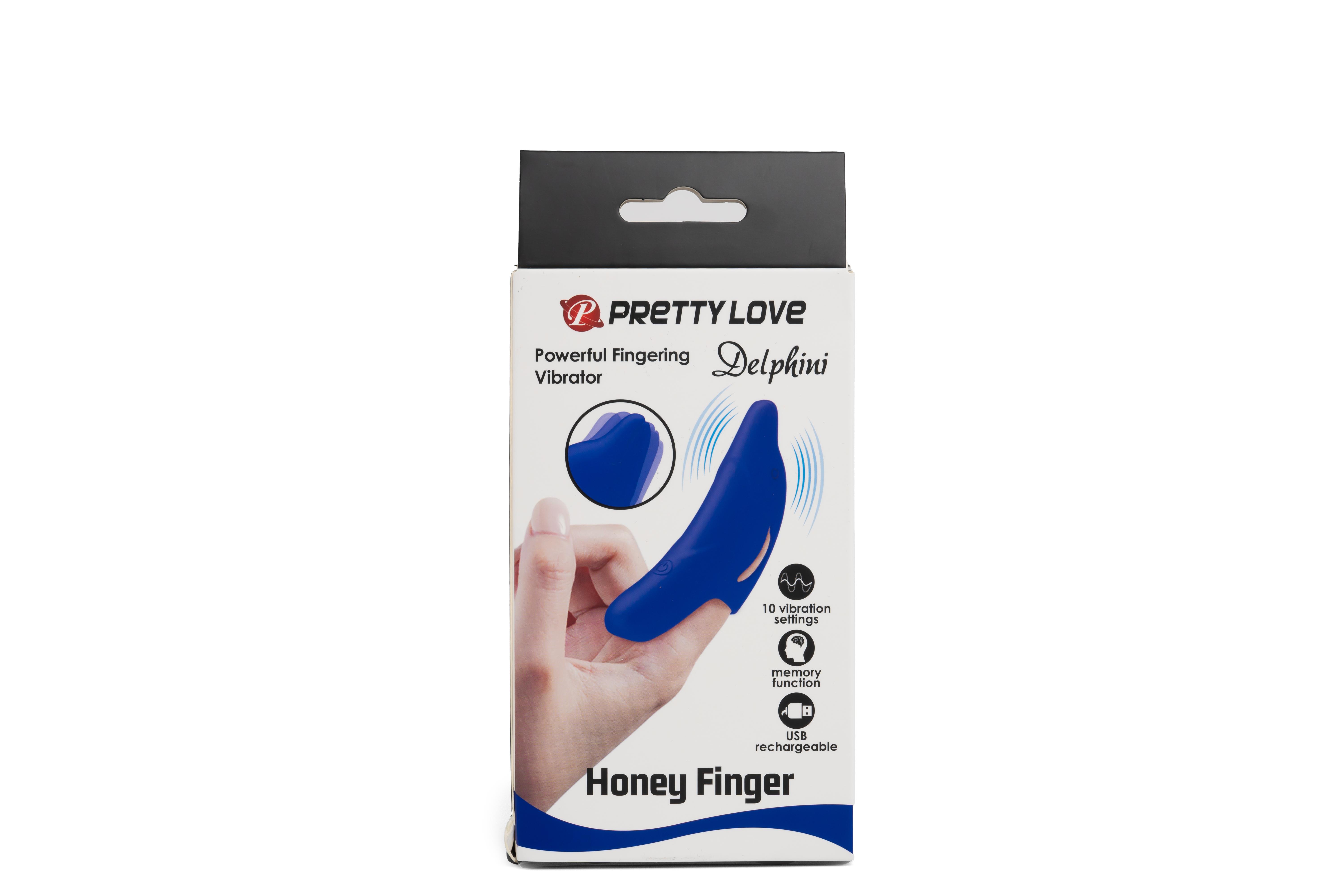 Pretty Love Delphini Honey Finger Blue Vibrator