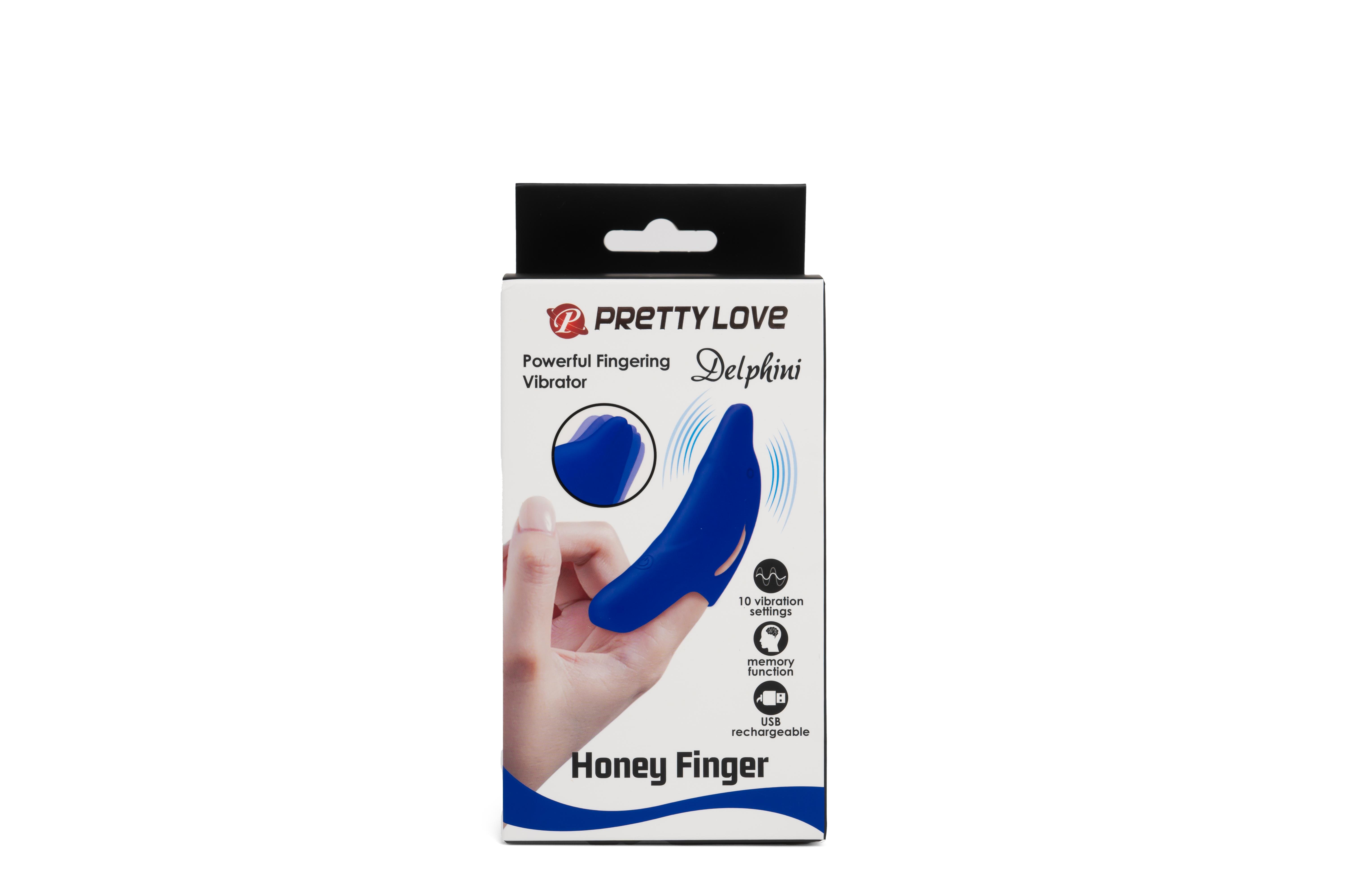 Pretty Love Delphini Honey Finger Blue Vibrator