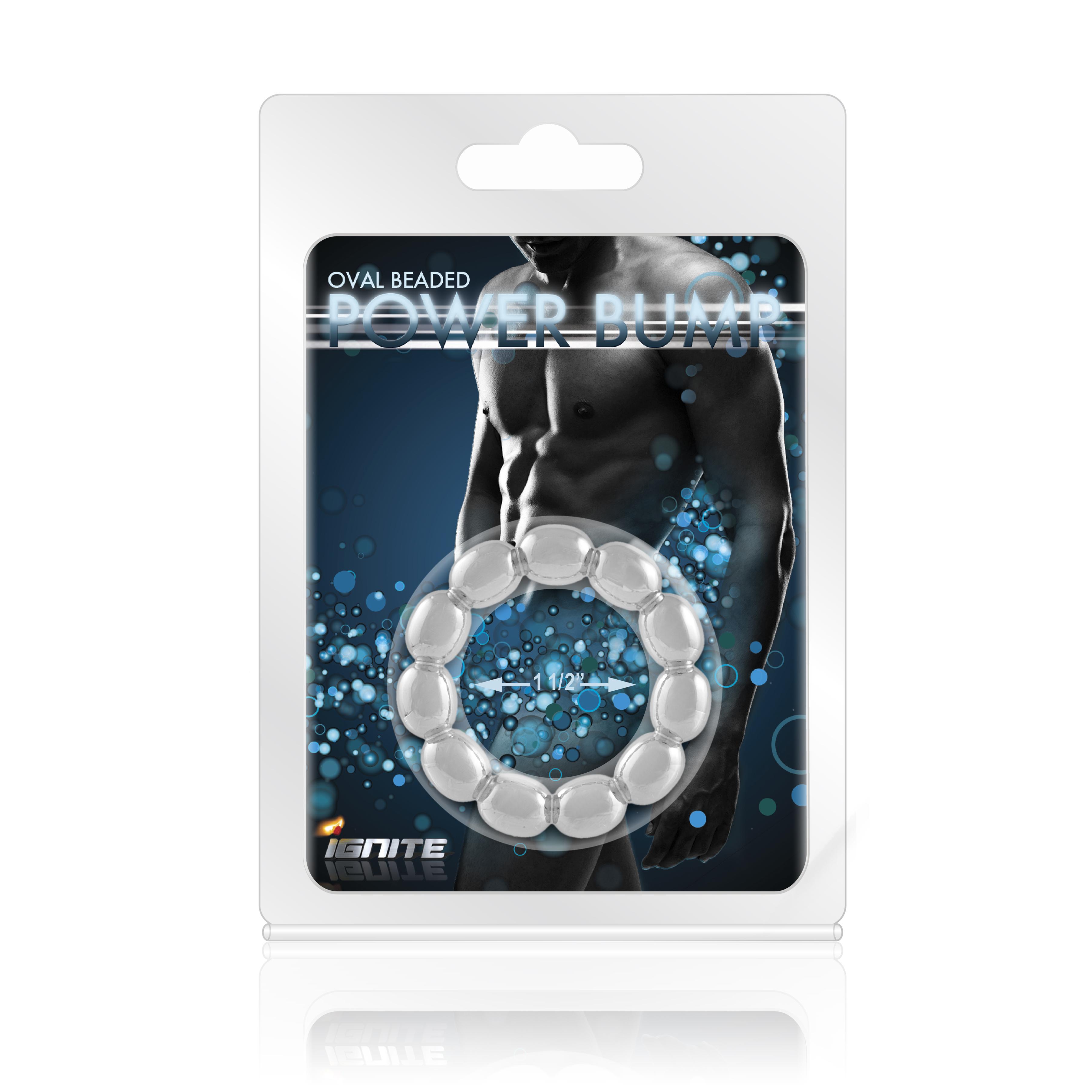 SI IGNITE Oval beaded Power Bump Cockring, ¯ 38 mm