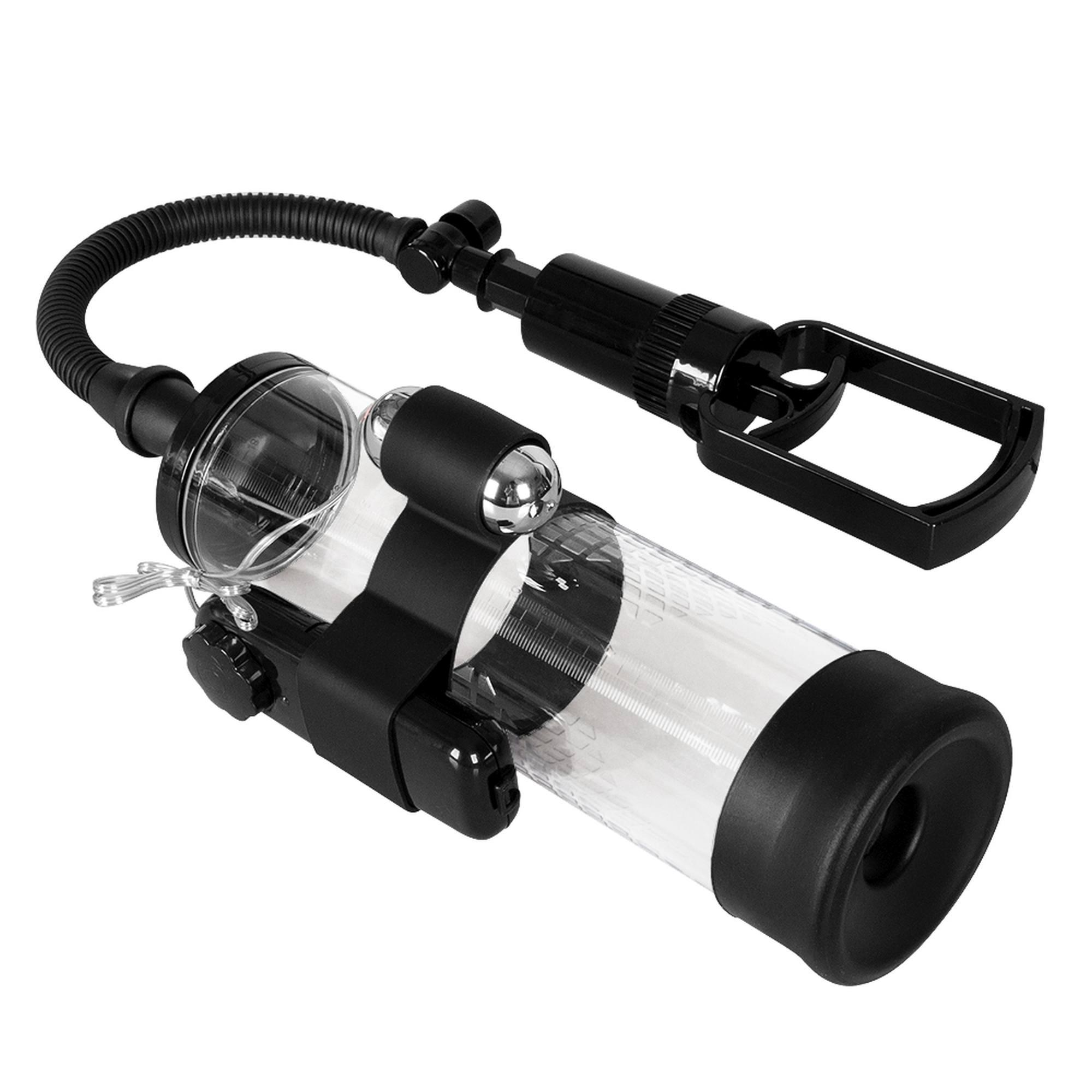 Powerpump Penis Pump MAX Vibrating, Black & Clear