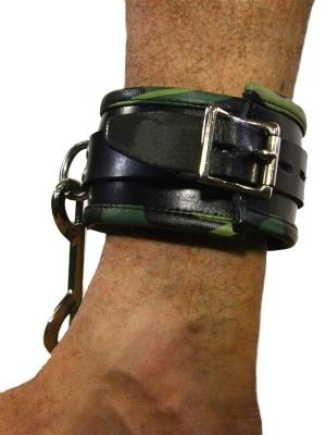 RudeRider Ankle Cuffs with Padding Leather Camo (Set of 2) One Size RudeRider Ankle Cuffs with Padding Leather Camo (Set of 2) One Size
