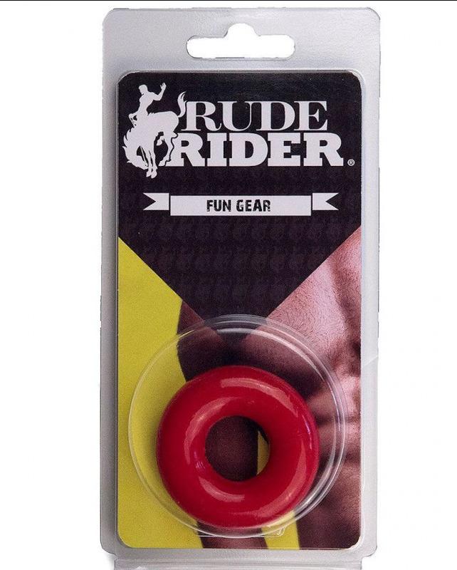 RudeRider Fat Stretchy Cockring, Red